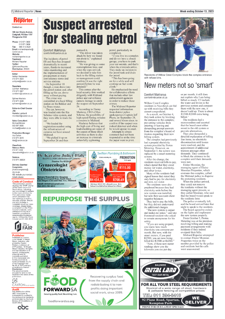 Midrand Reporter 13 October 2023 page 2