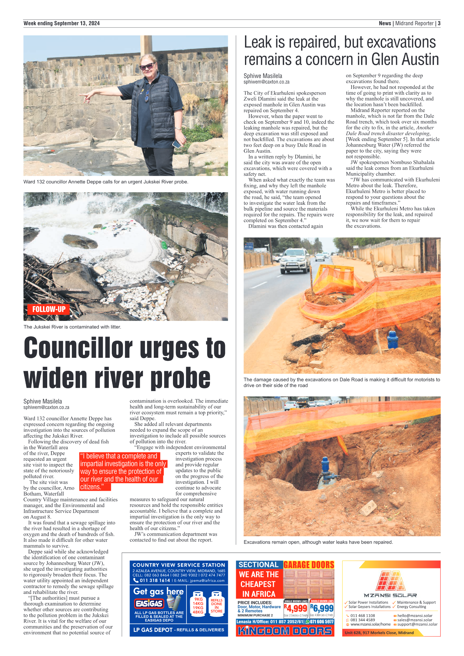 Midrand Reporter 13 September 2024 page 3