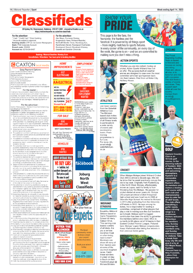 Midrand Reporter 14 April 2023 page 14