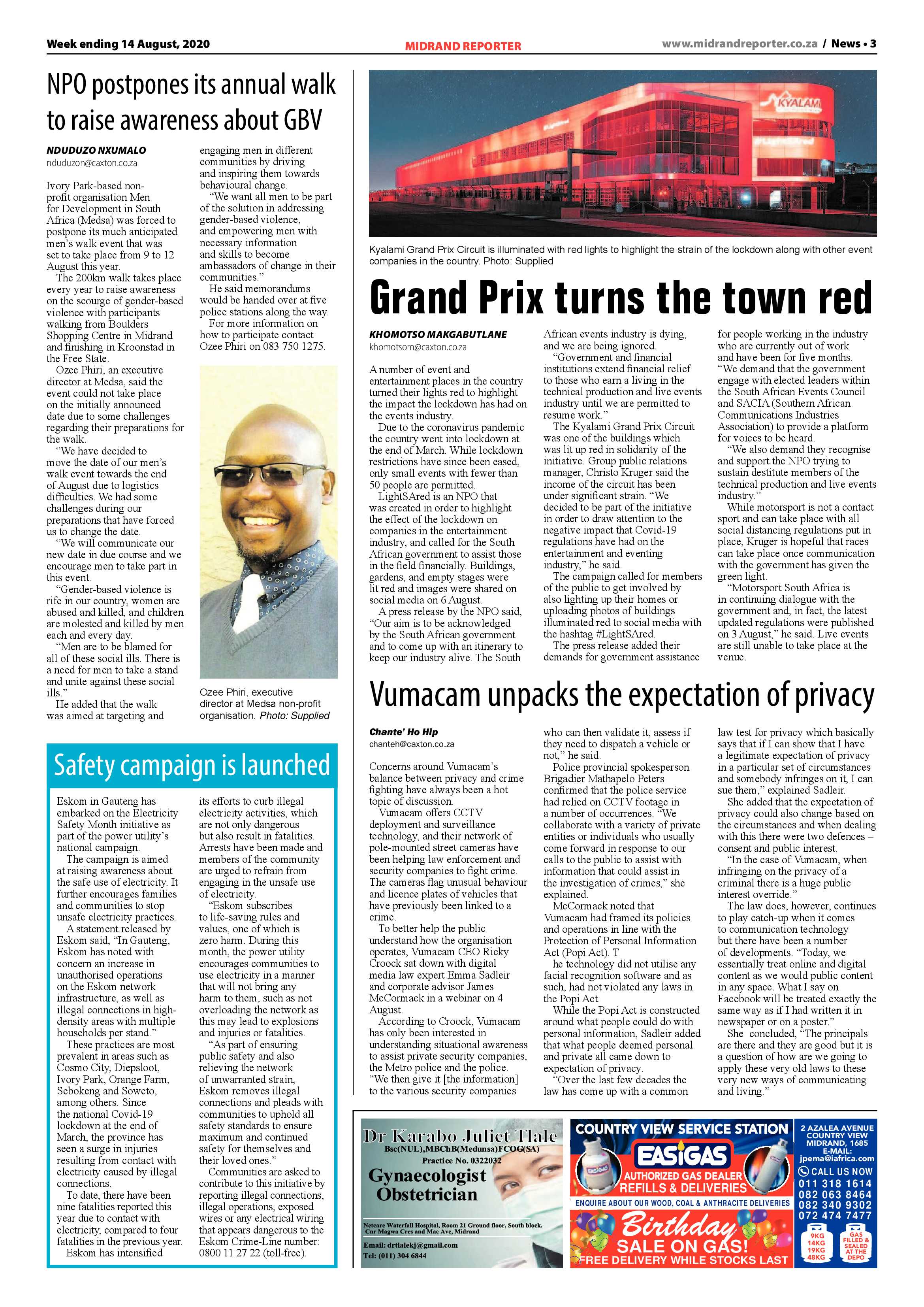 Midrand Reporter 14 August 2020 page 3