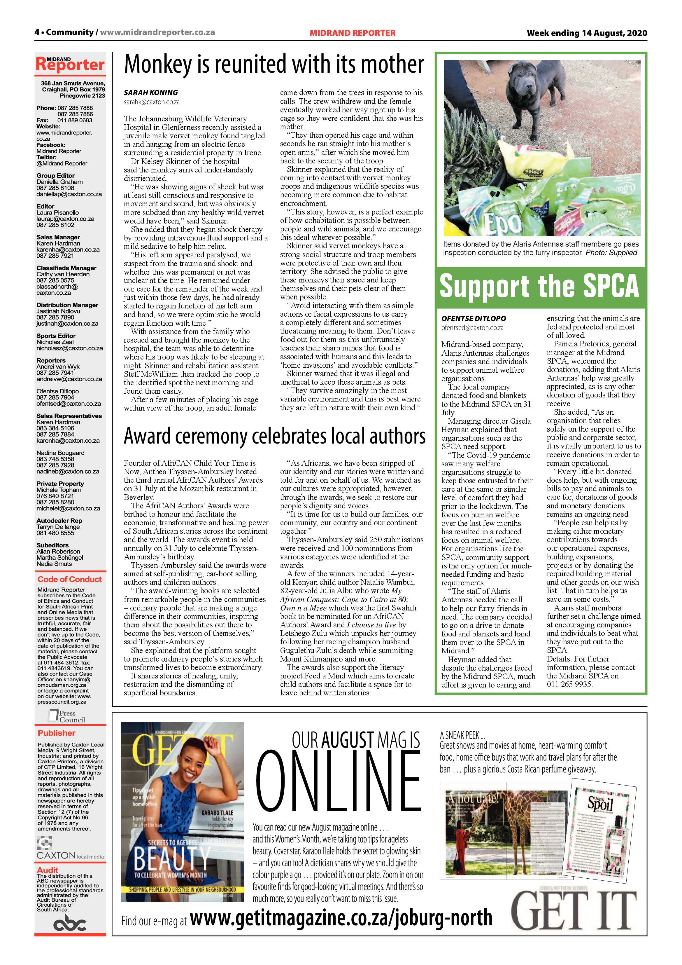 Midrand Reporter 14 August 2020 page 4
