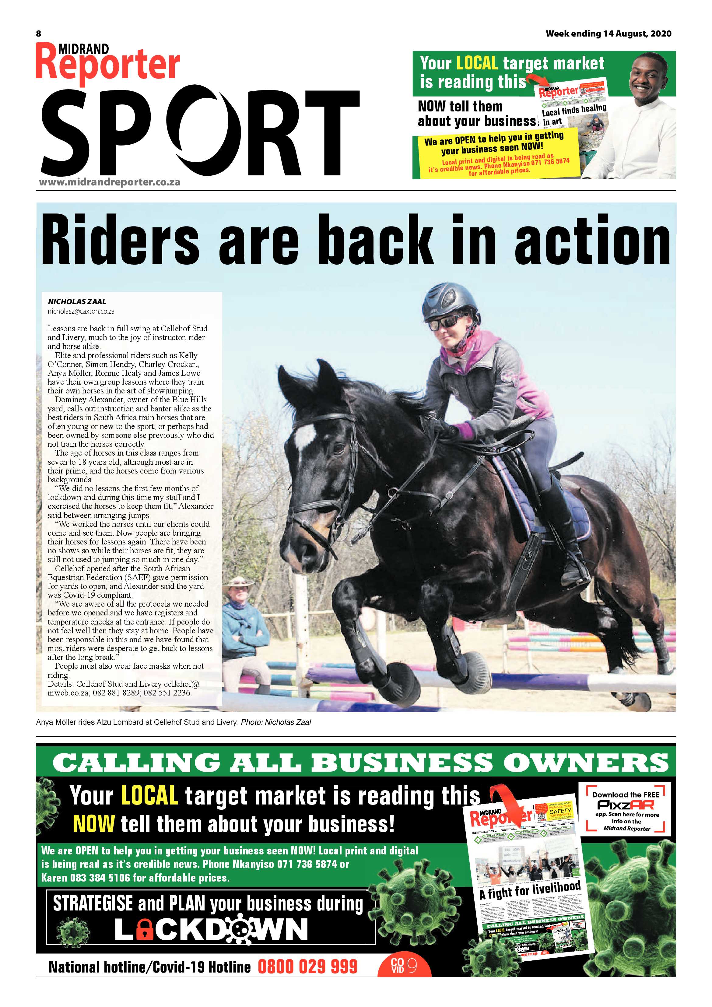 Midrand Reporter 14 August 2020 page 8