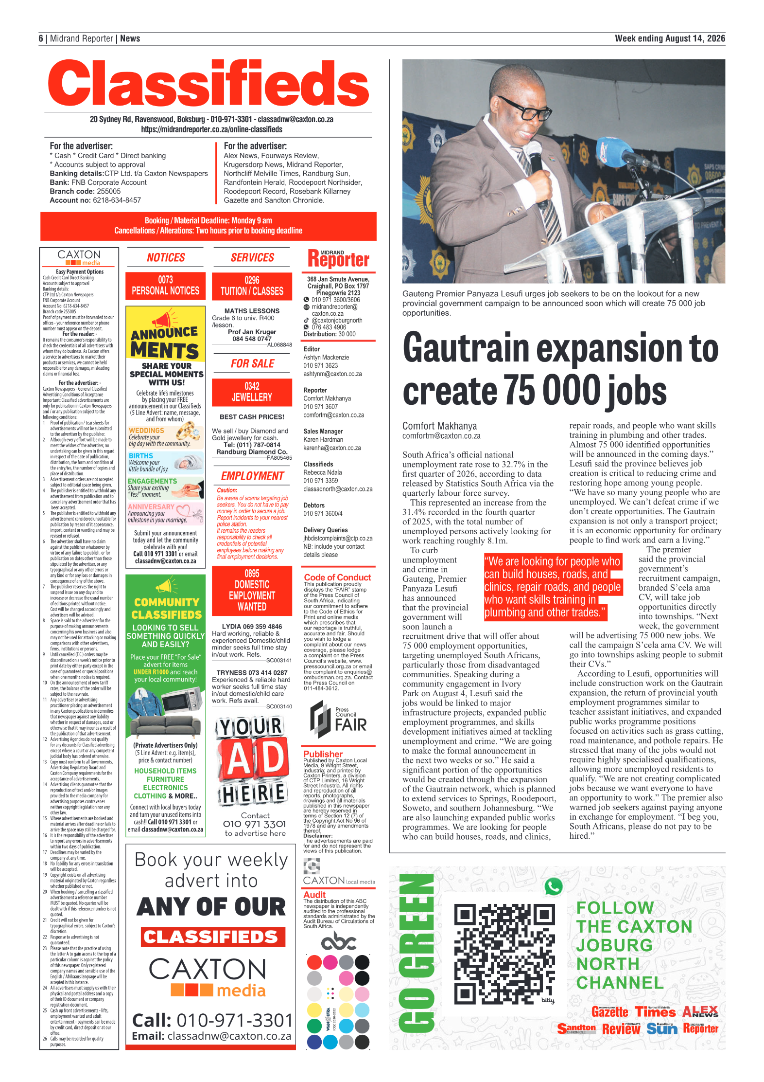 Midrand Reporter 14 August 2026 page 6