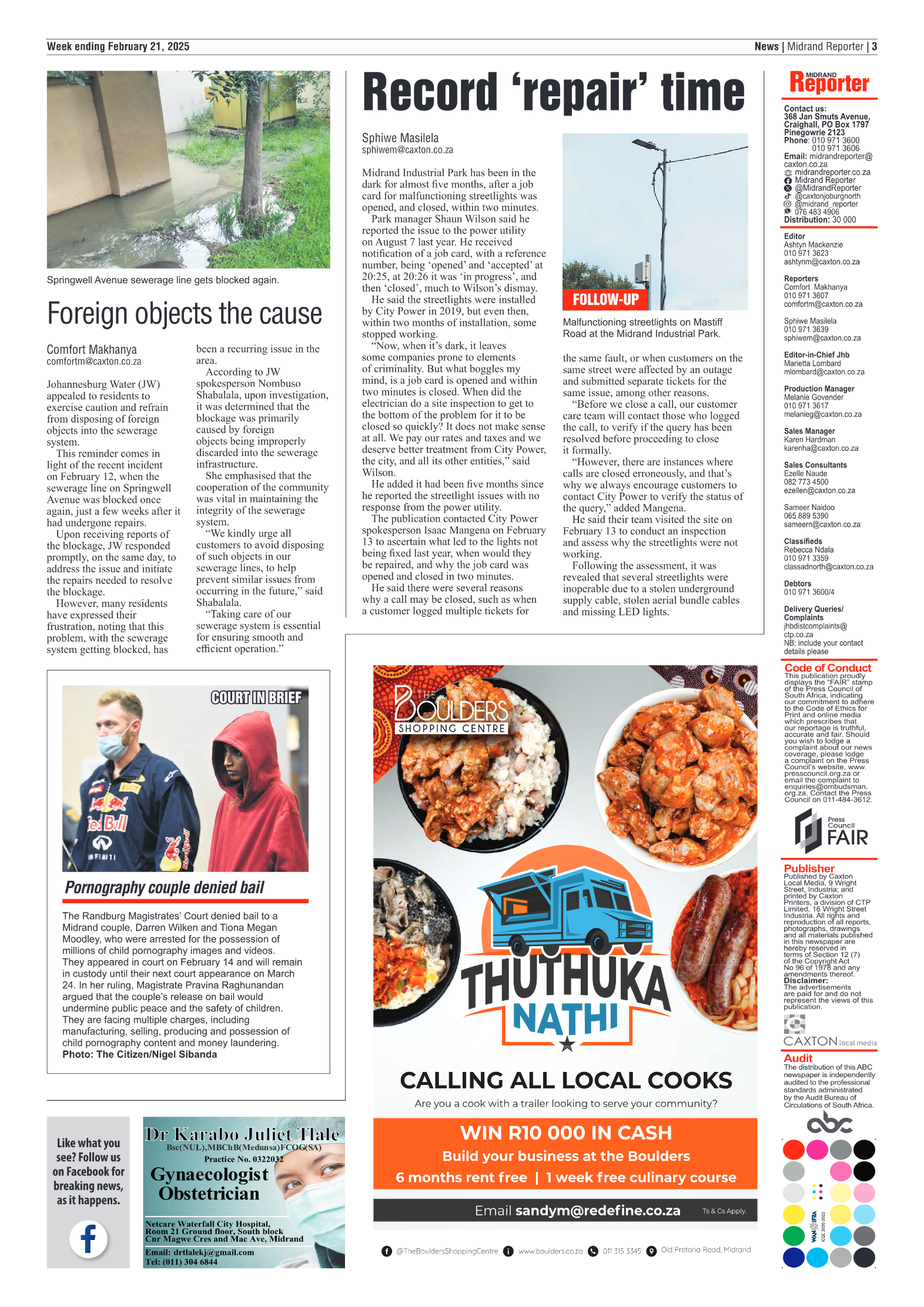 Midrand Reporter 21 February 2025 page 3
