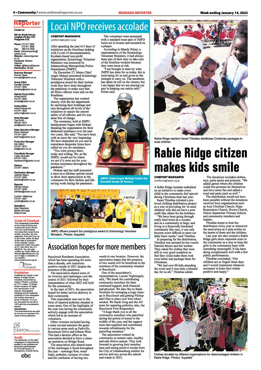 Midrand Reporter 14 January 2021 page 4