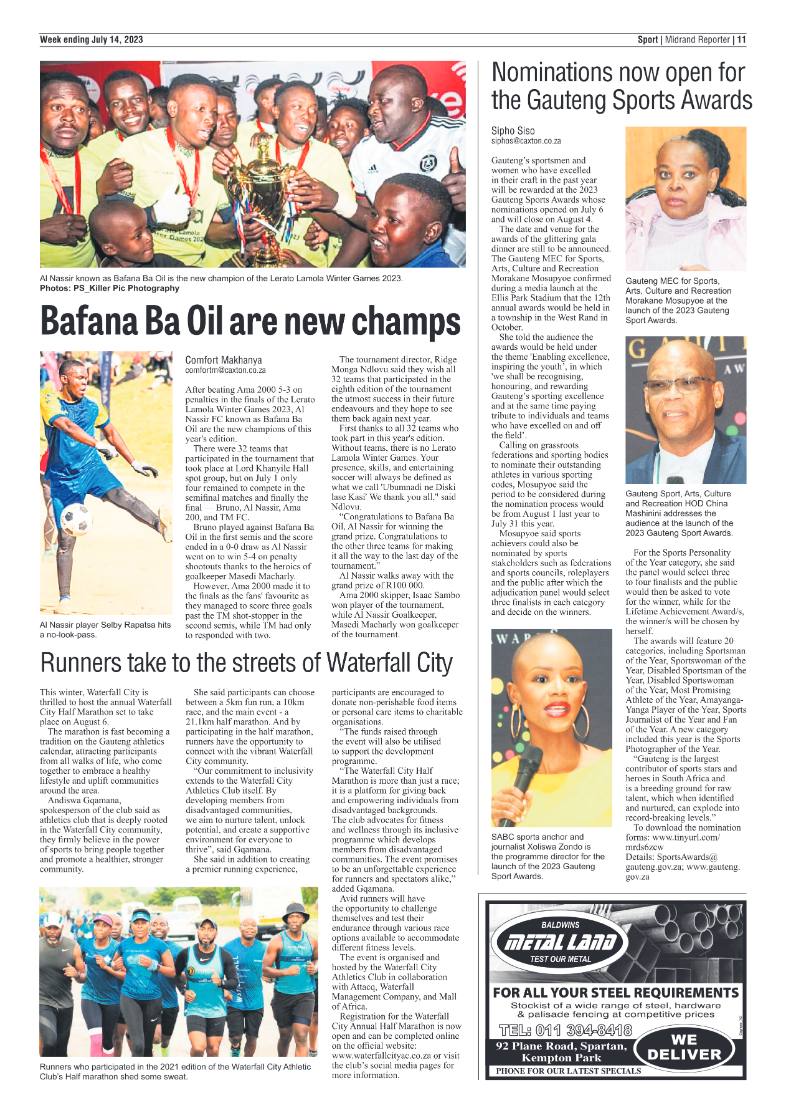 Midrand Reporter 14 July 2023 page 11
