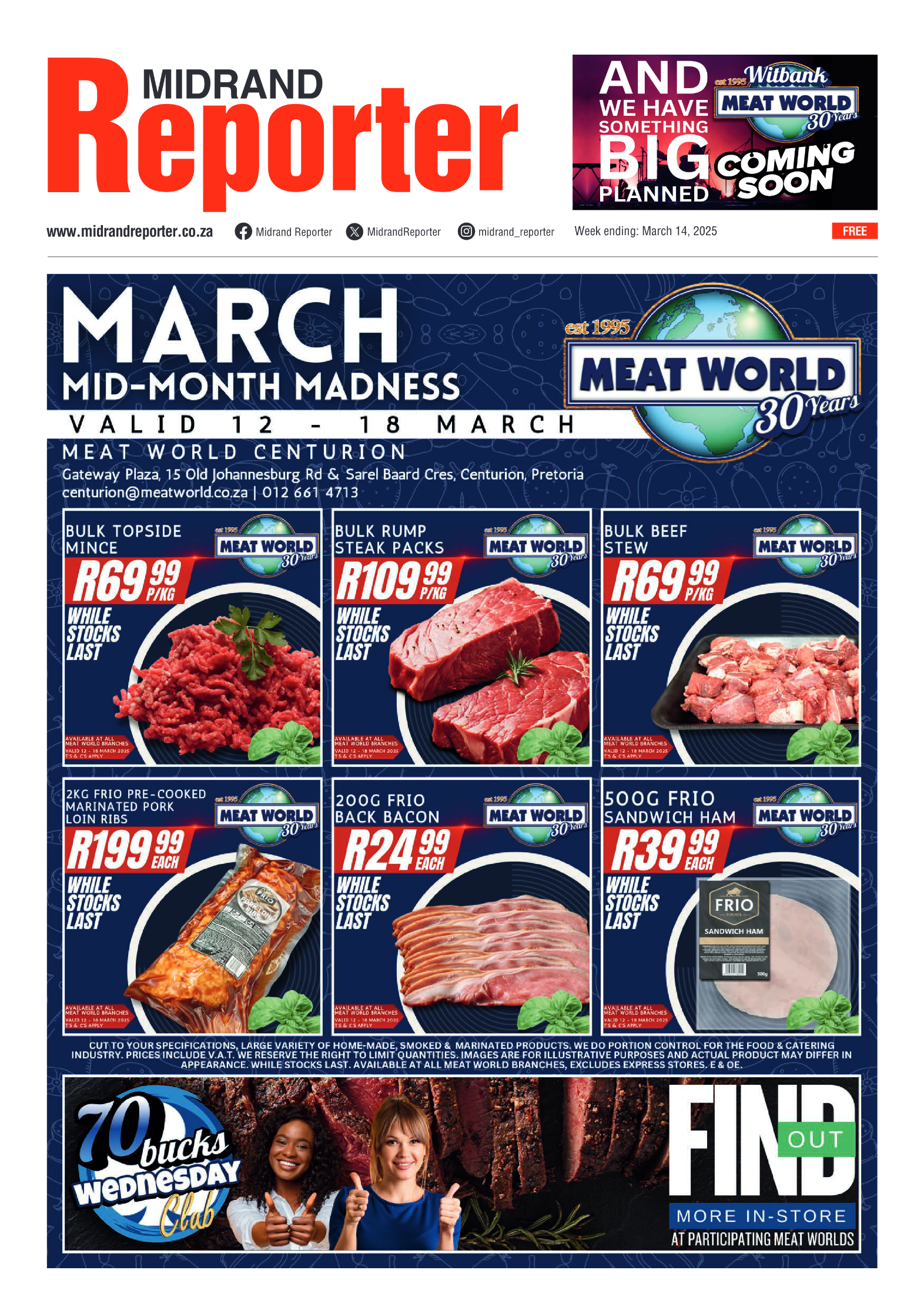 Midrand Reporter 14 March 2025 page 1