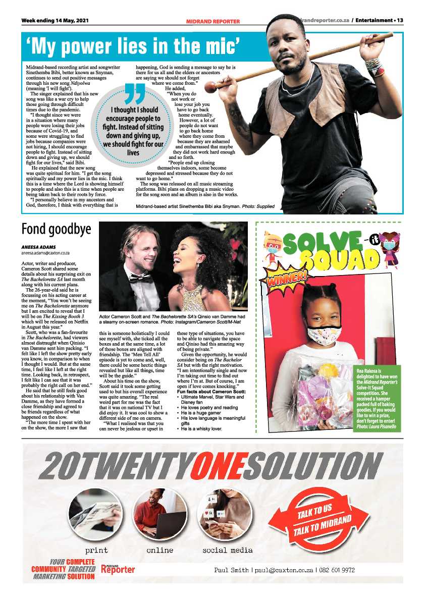 Midrand Reporter 14 May 2021 page 13