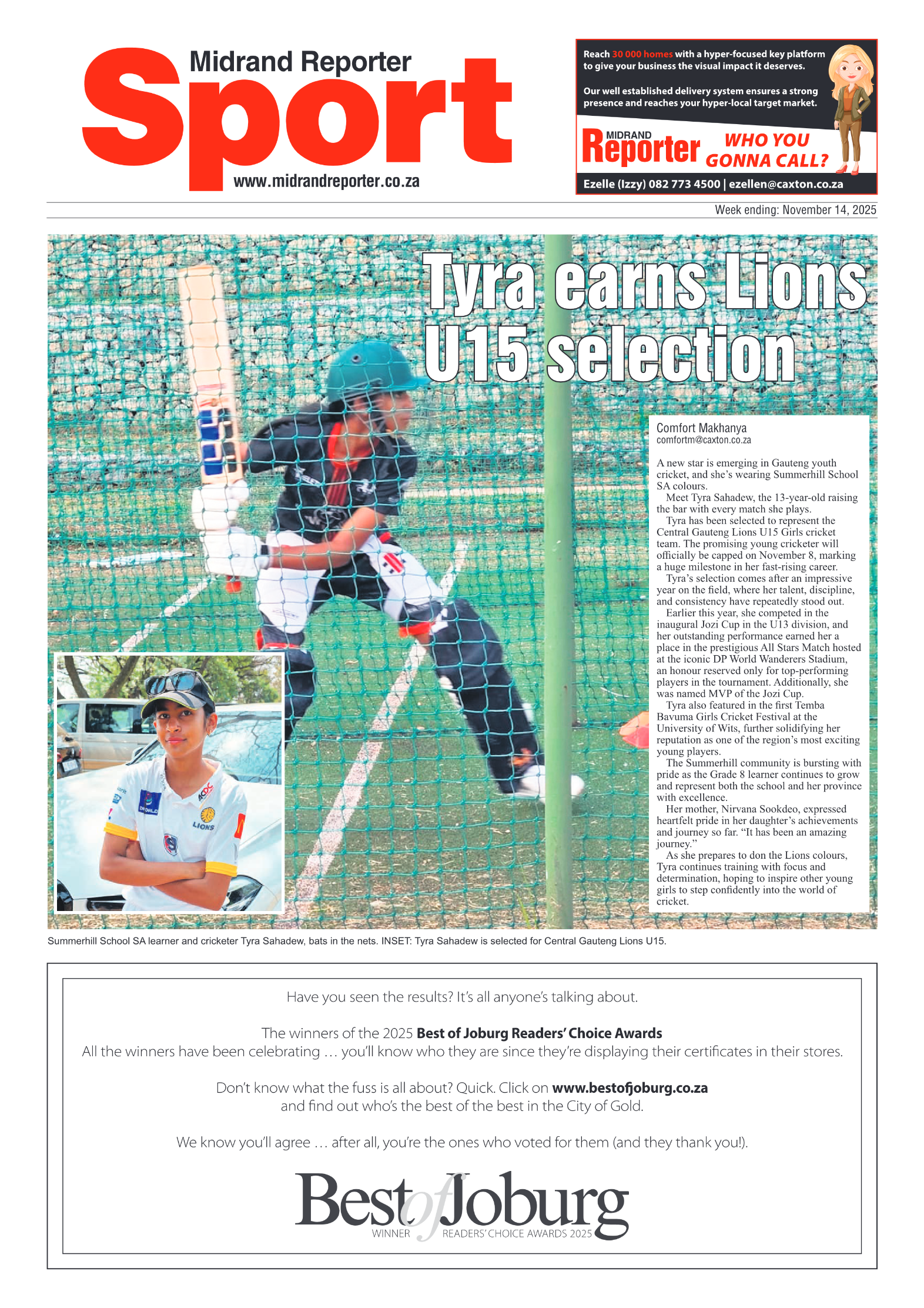 Midrand Reporter 14 November 2025 page 10