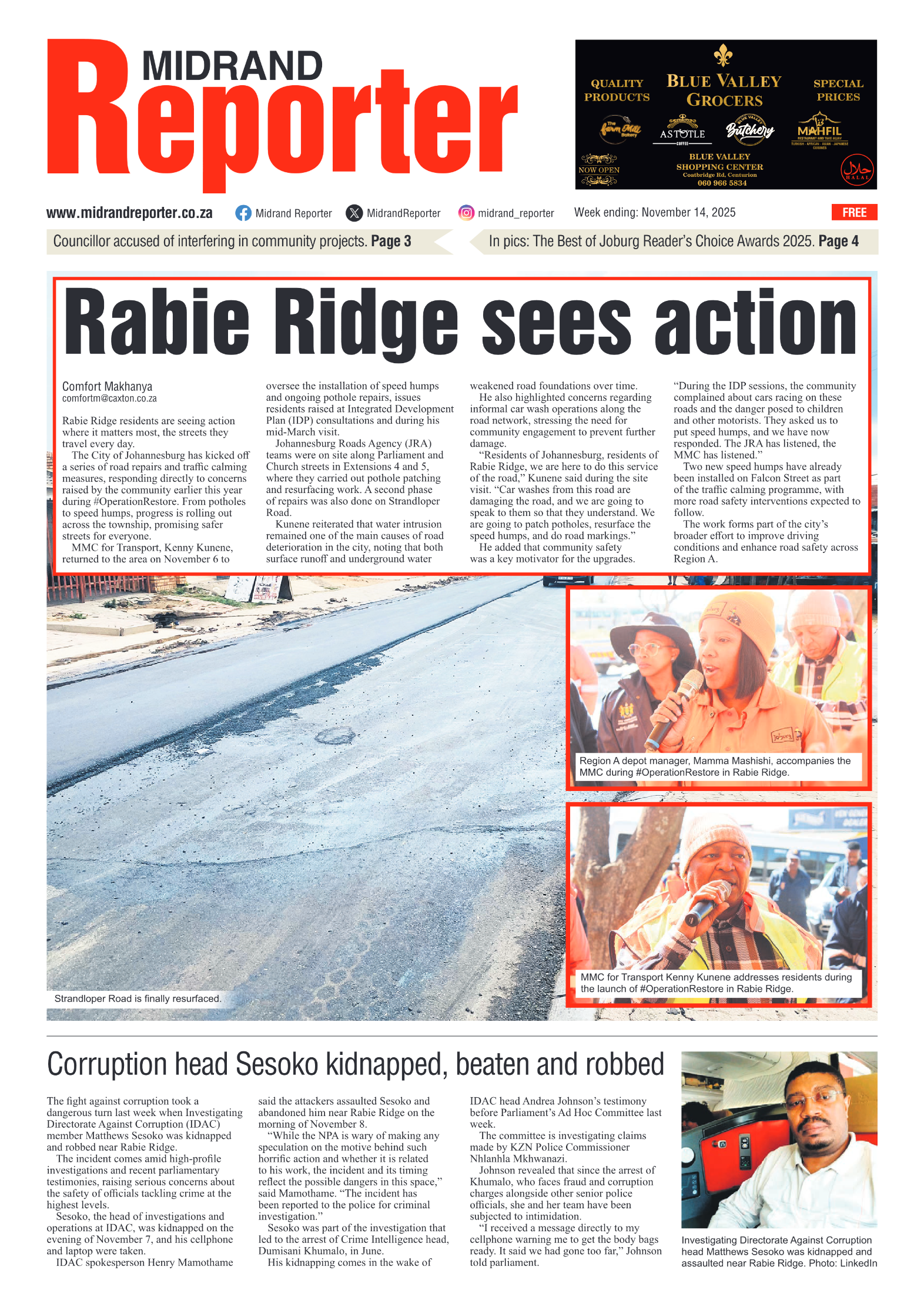 Midrand Reporter 14 November 2025 page 3
