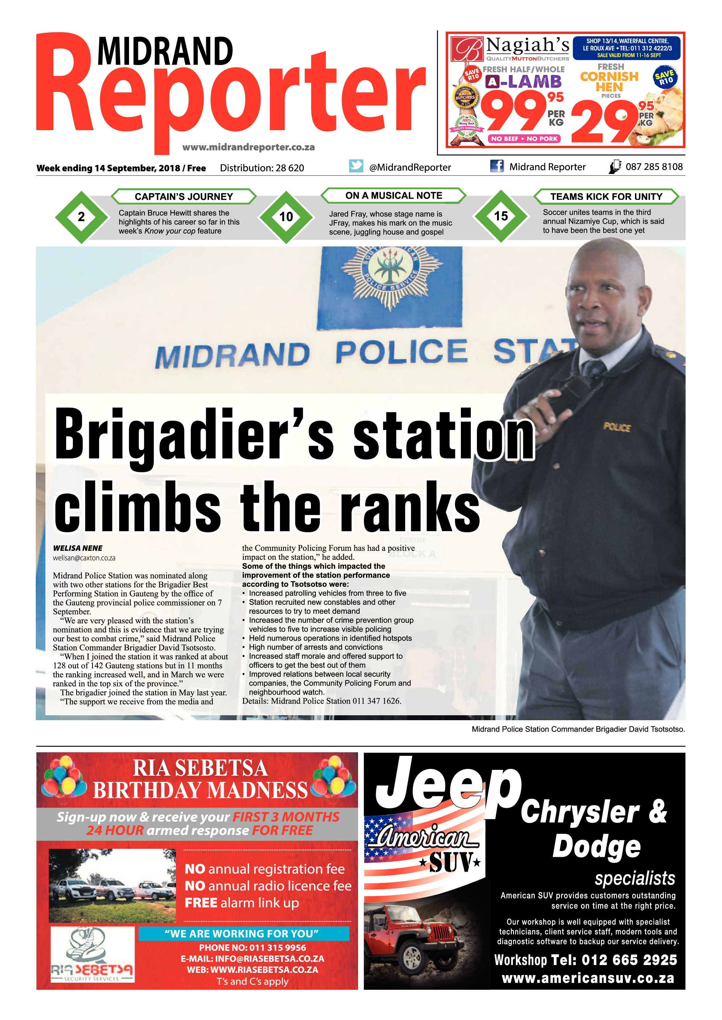 Midrand Reporter 14 September, 2018 page 1