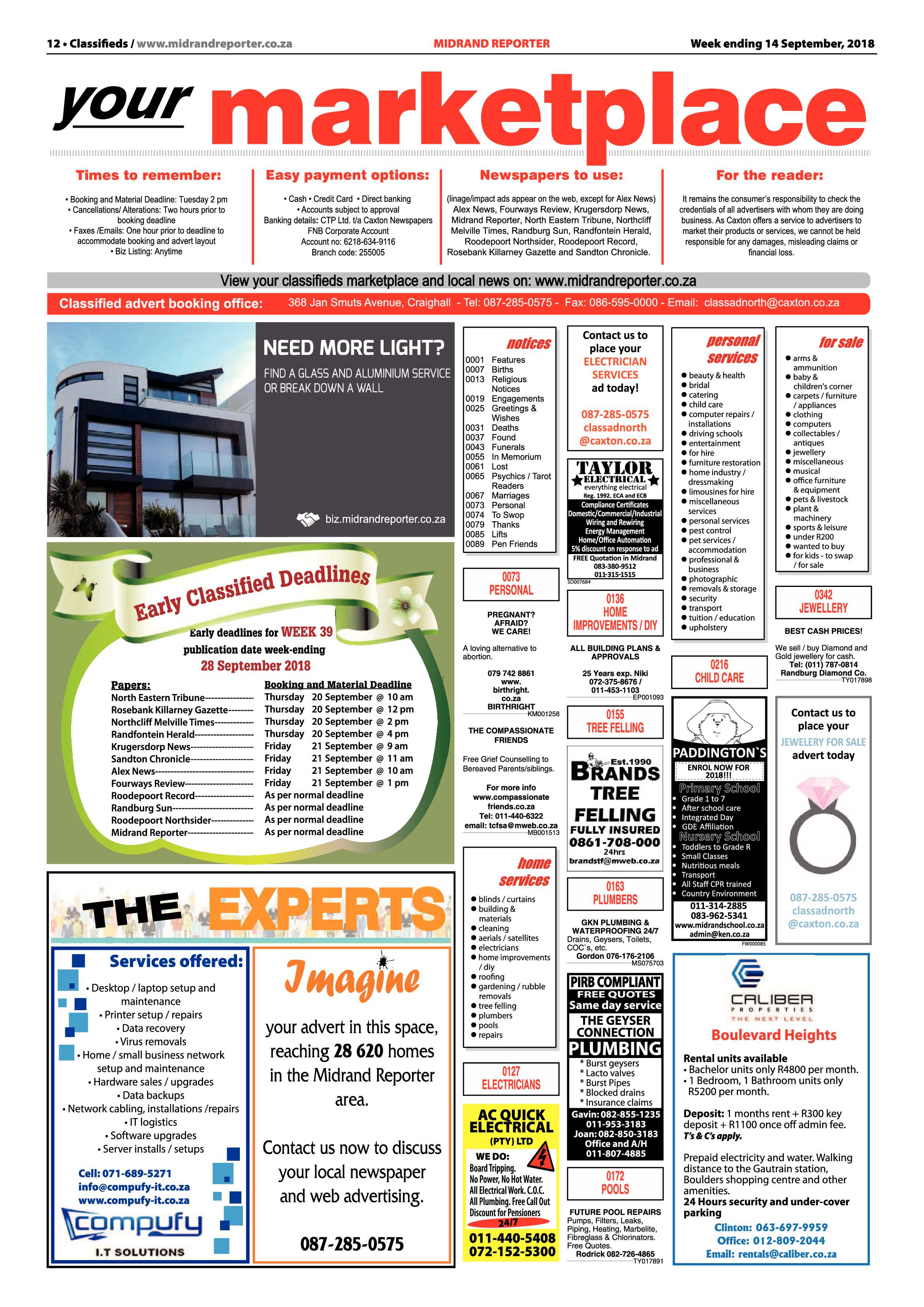 Midrand Reporter 14 September, 2018 page 12