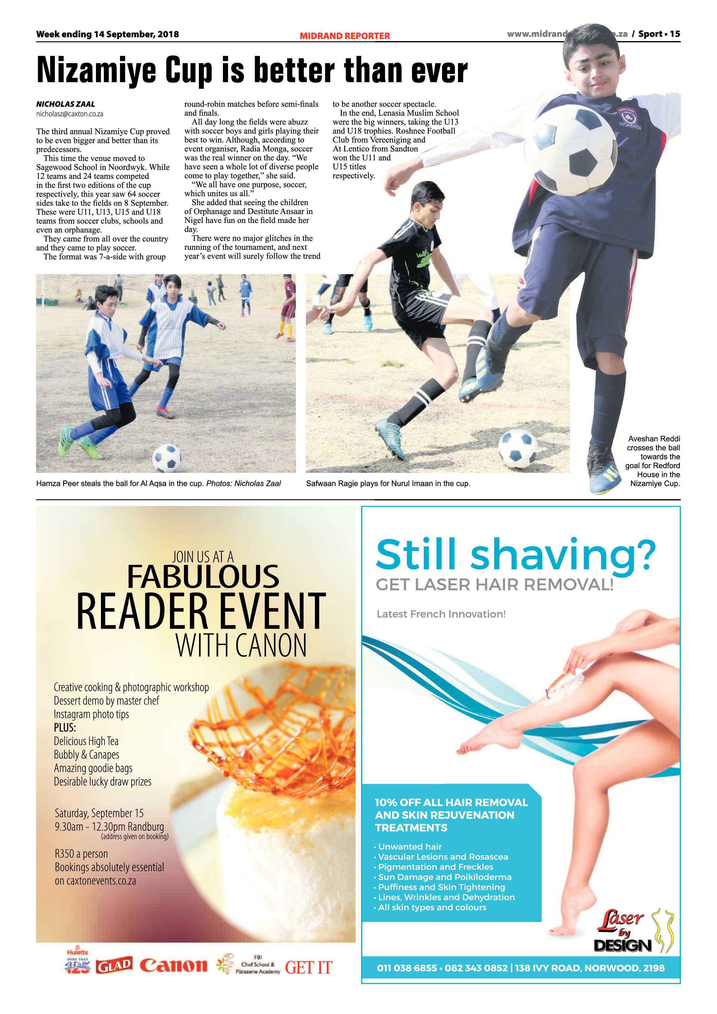 Midrand Reporter 14 September, 2018 page 15