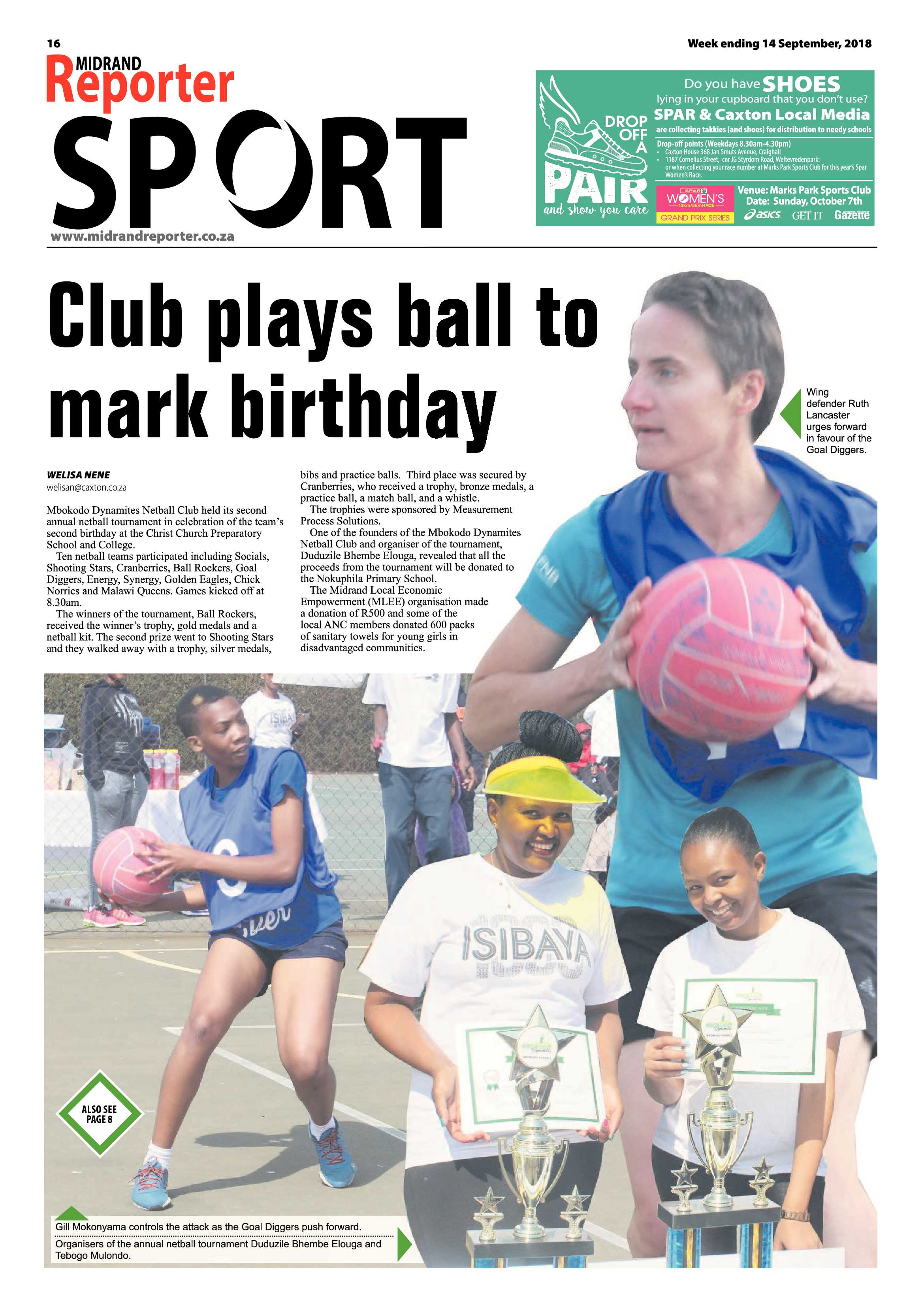Midrand Reporter 14 September, 2018 page 16