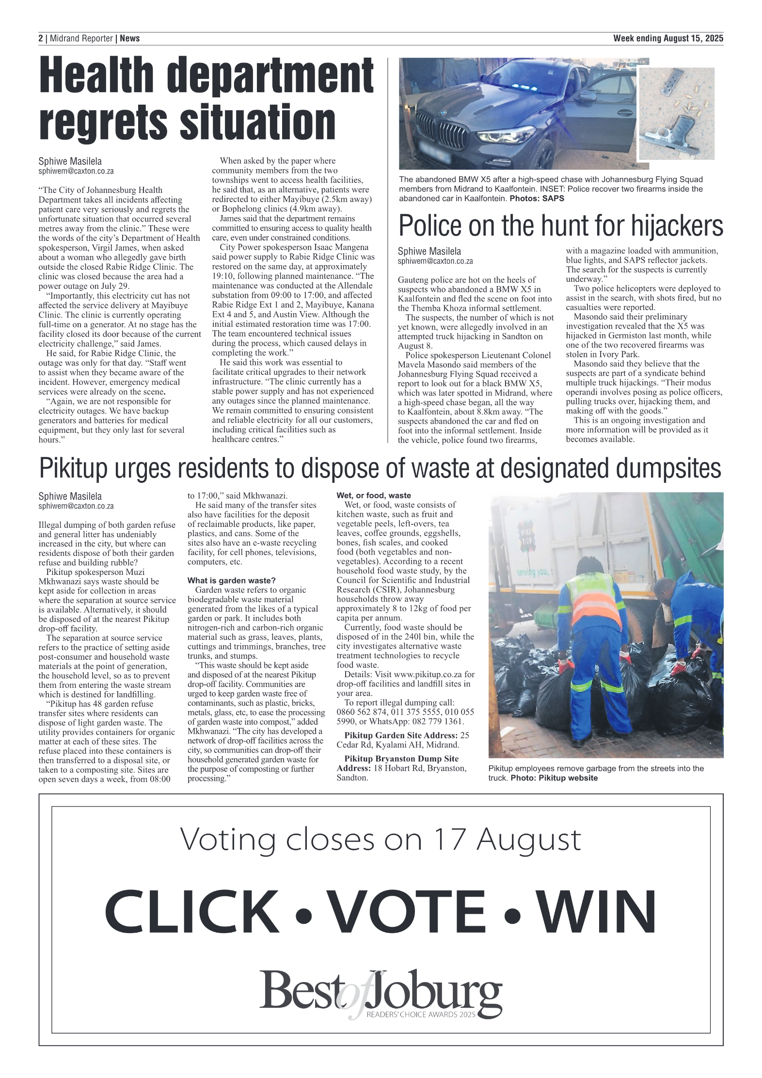 Midrand Reporter 15 August 2025 page 4