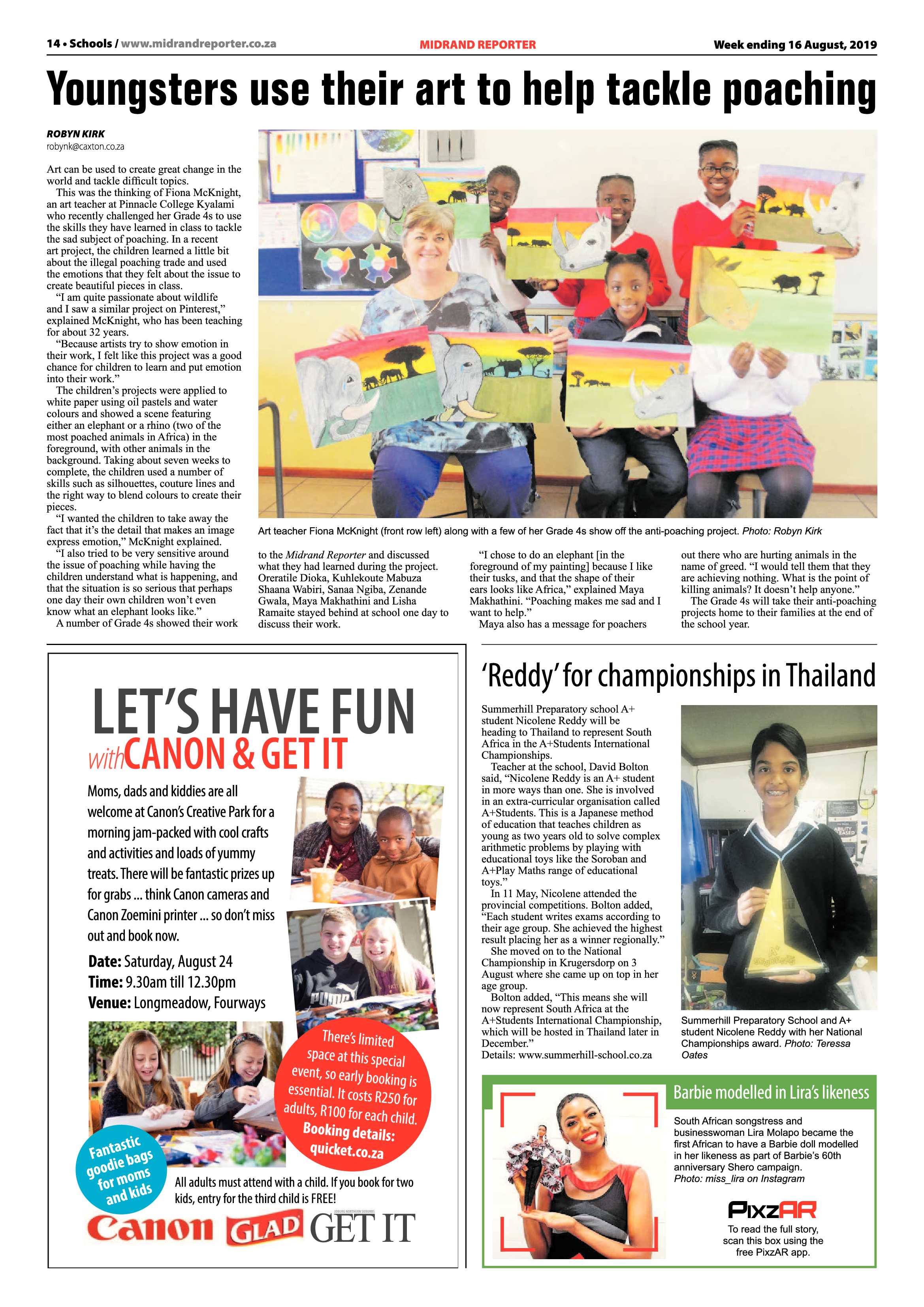 Midrand Reporter 15 August, 2019 page 14