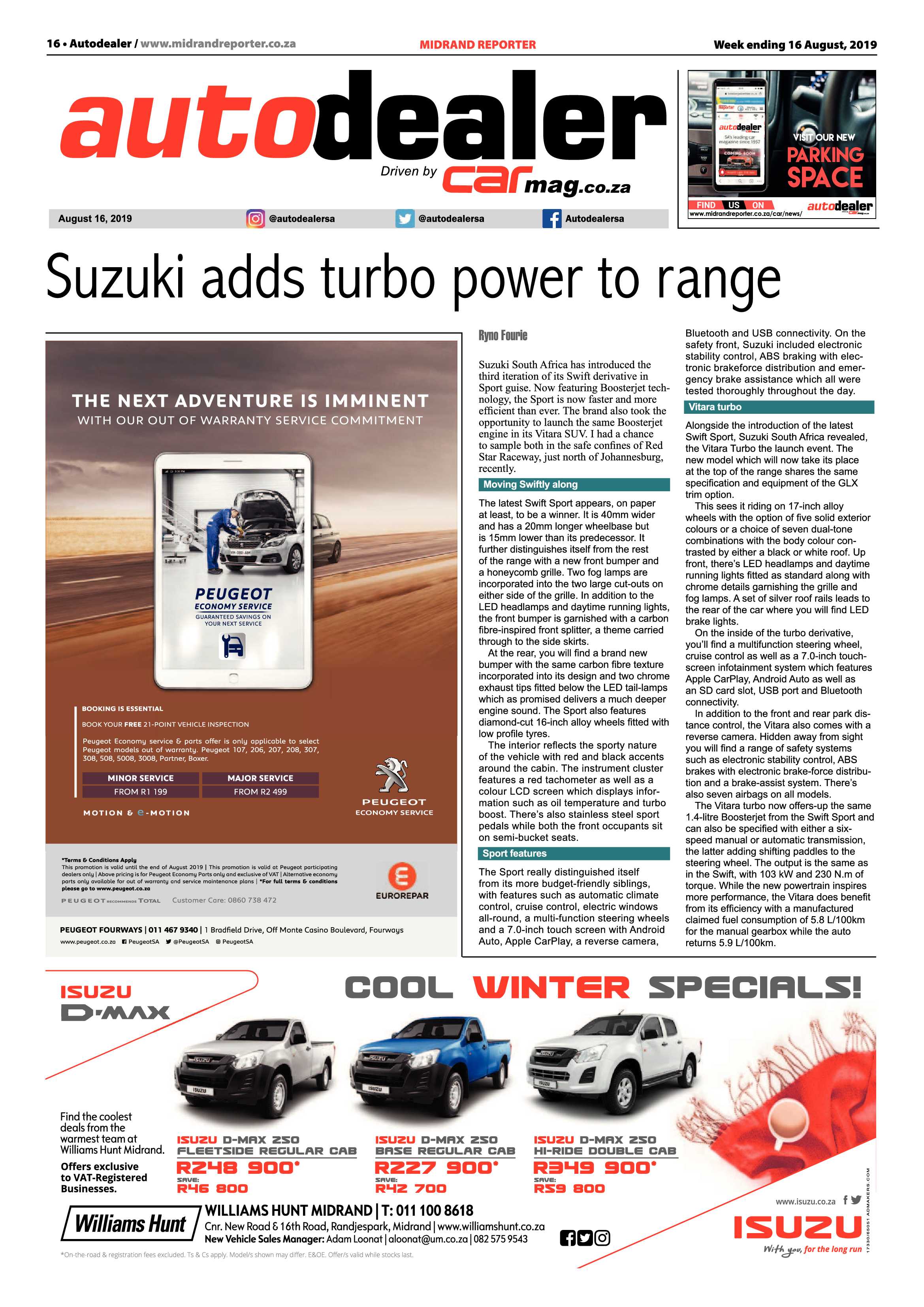 Midrand Reporter 15 August, 2019 page 16
