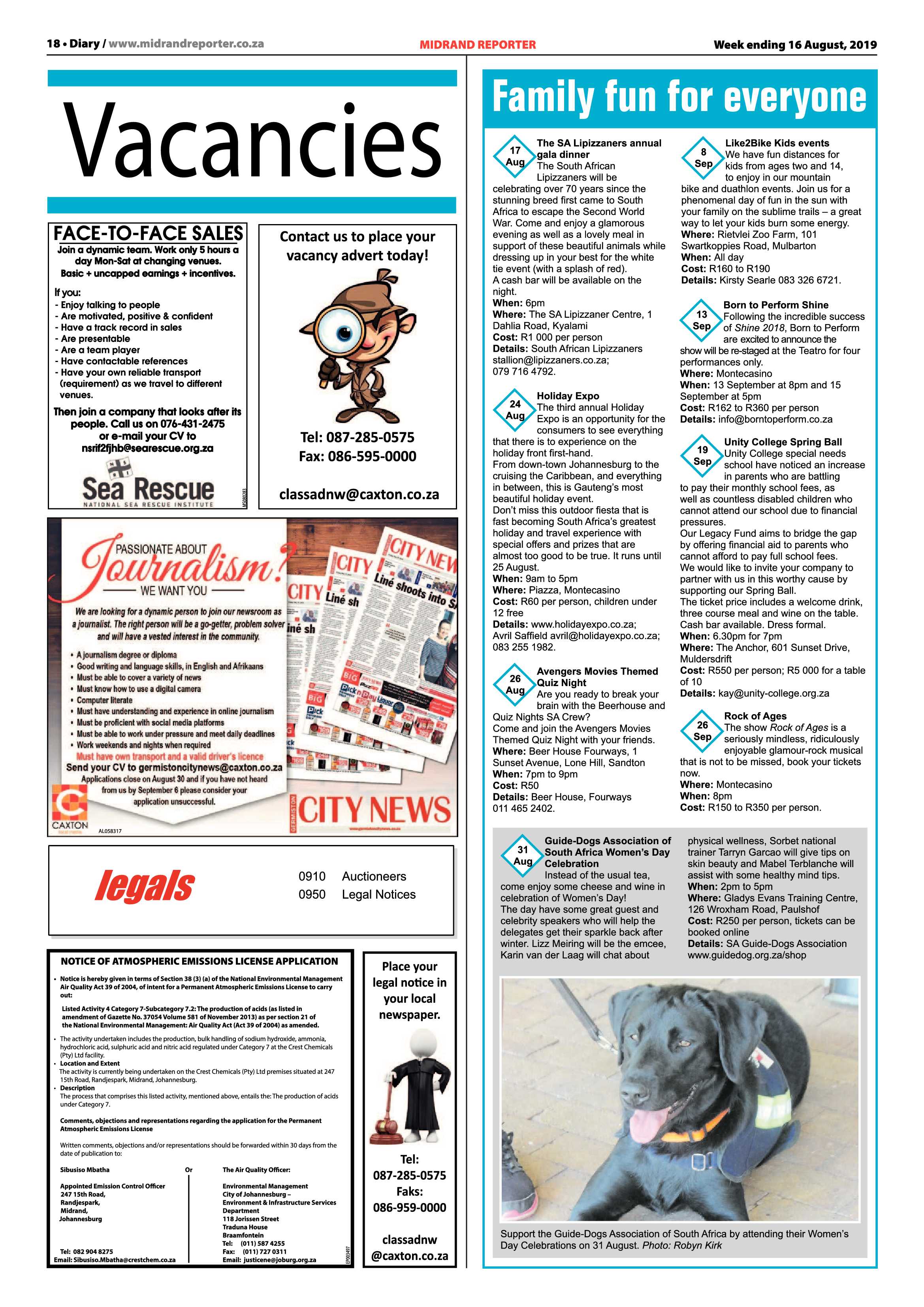 Midrand Reporter 15 August, 2019 page 18