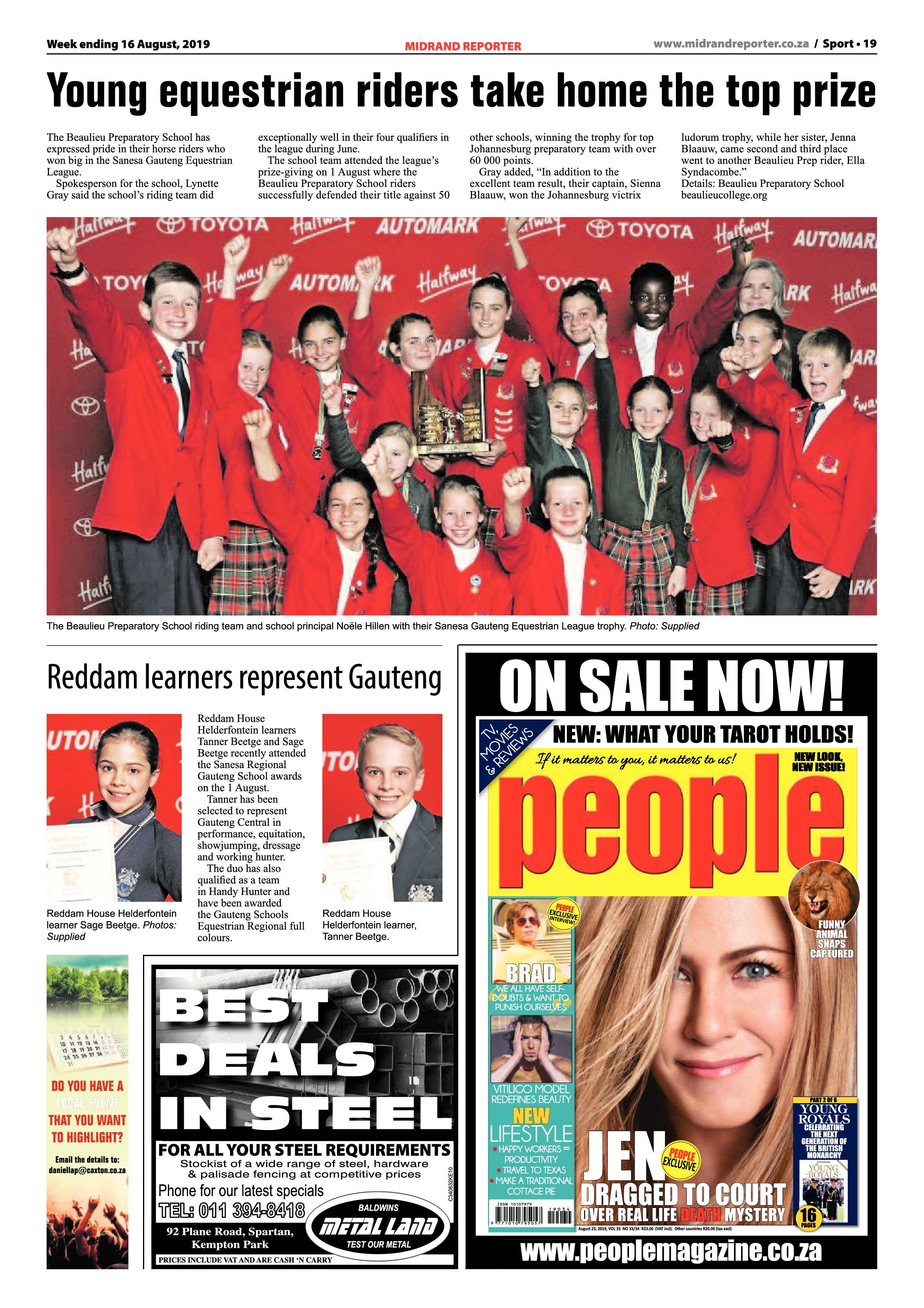 Midrand Reporter 15 August, 2019 page 19