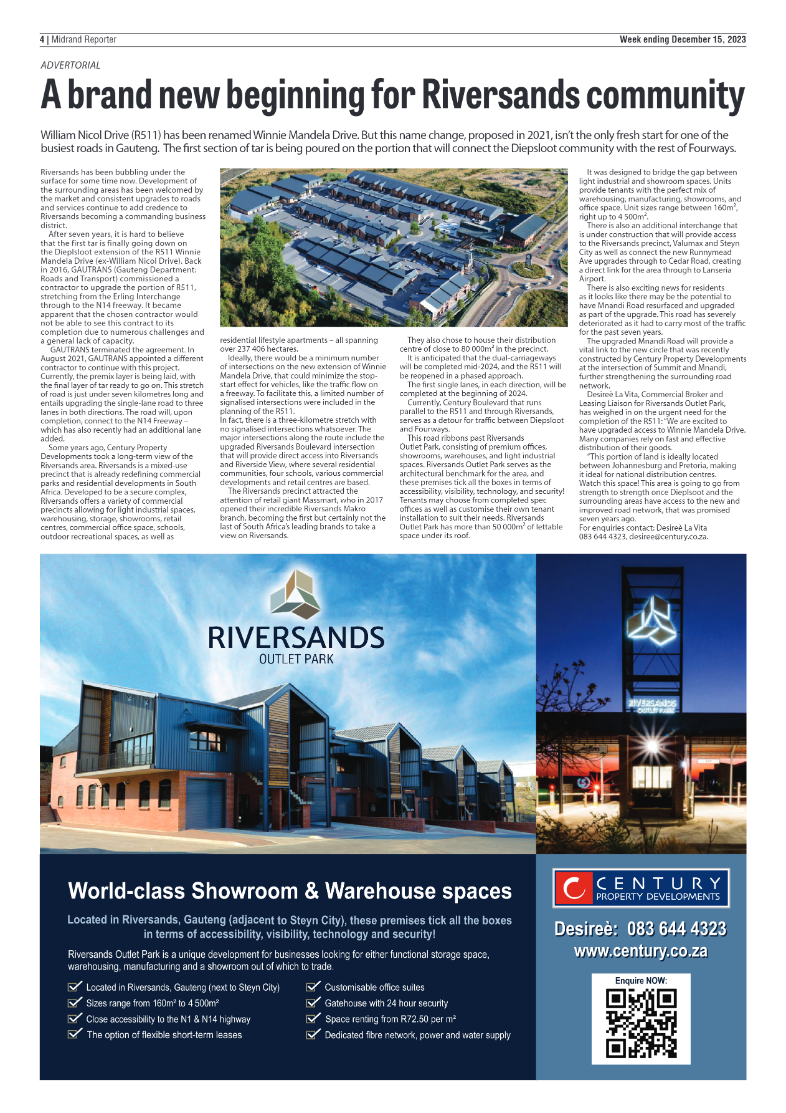 Midrand Reporter 15 December 2023 page 4