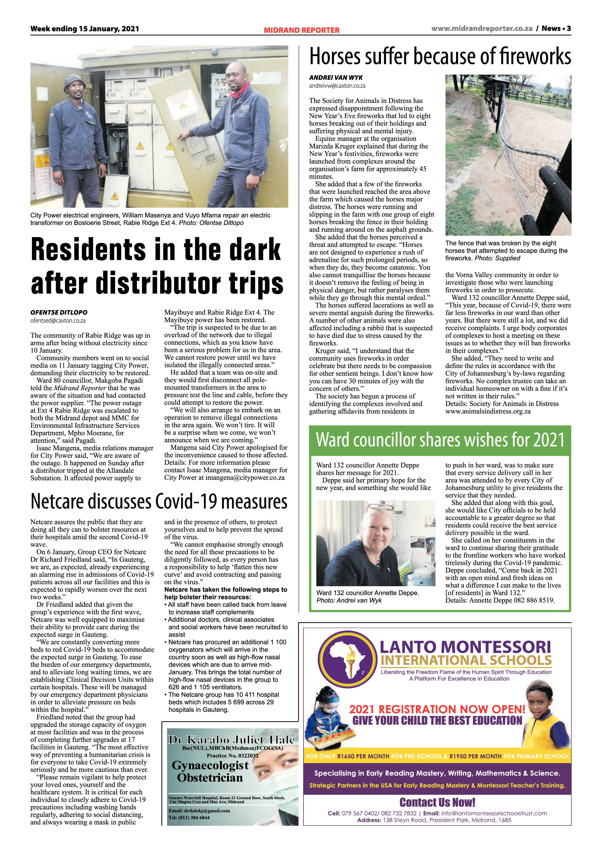 Midrand Reporter 15 January 2020 page 3