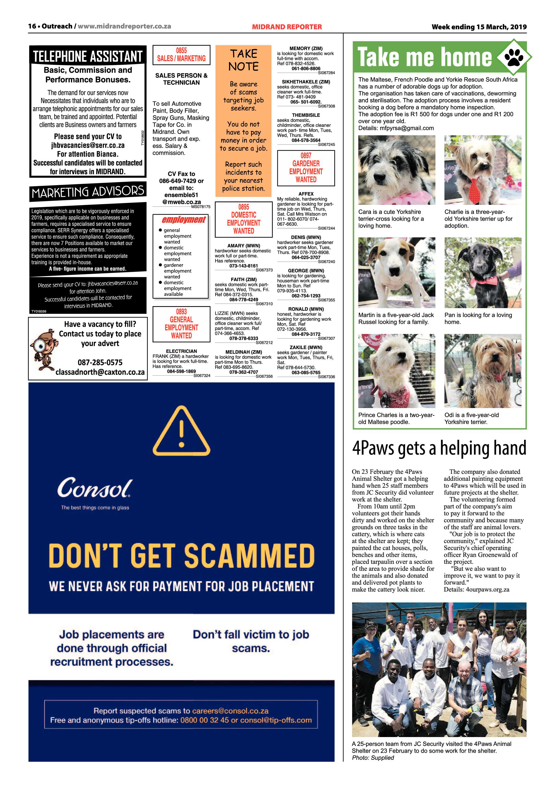 Midrand Reporter 15 March, 2019 page 16