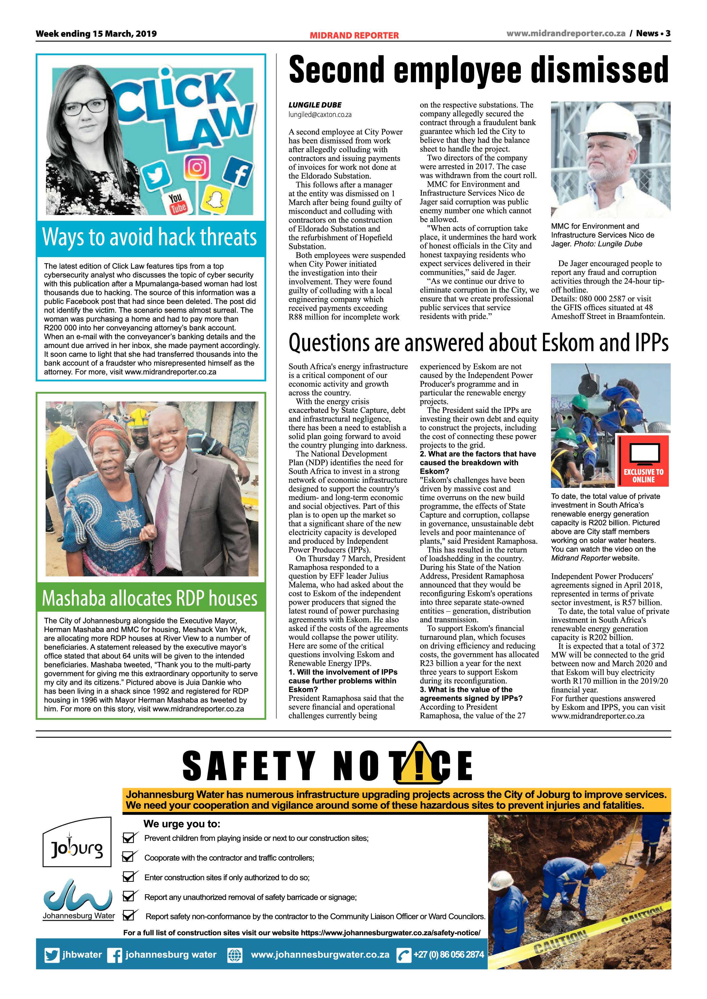 Midrand Reporter 15 March, 2019 page 3