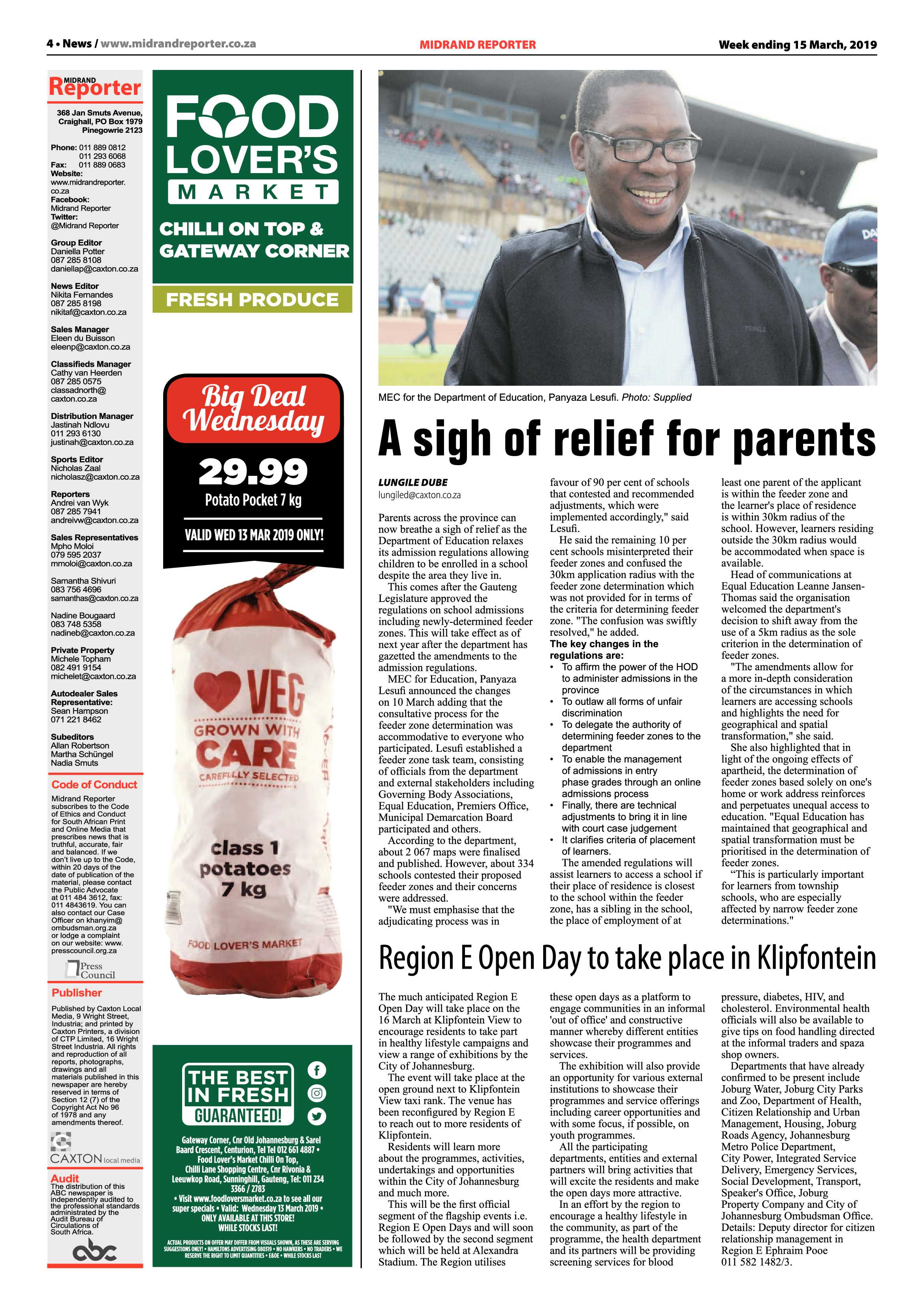 Midrand Reporter 15 March, 2019 page 4