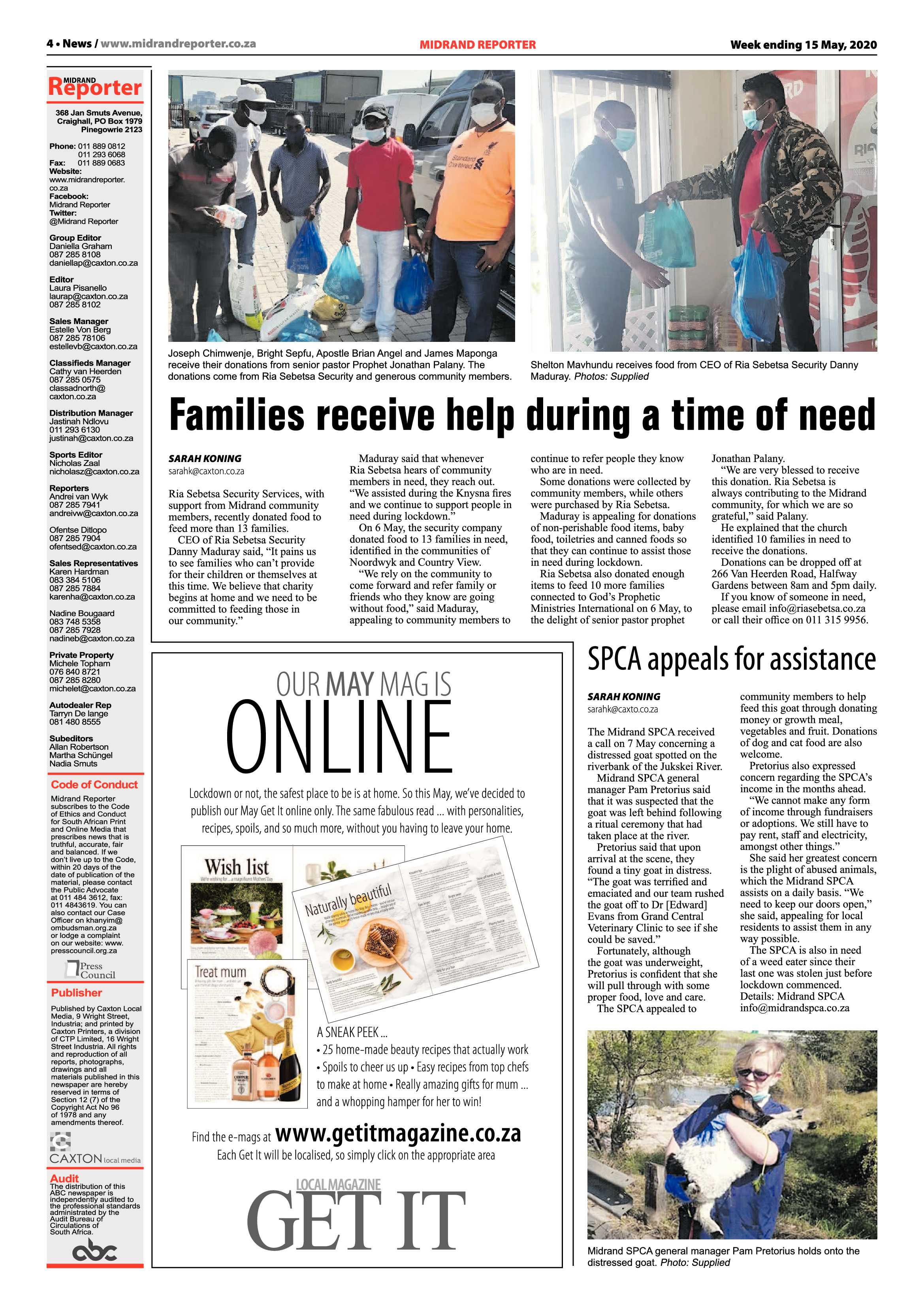Midrand Reporter 15 May 2020 page 4
