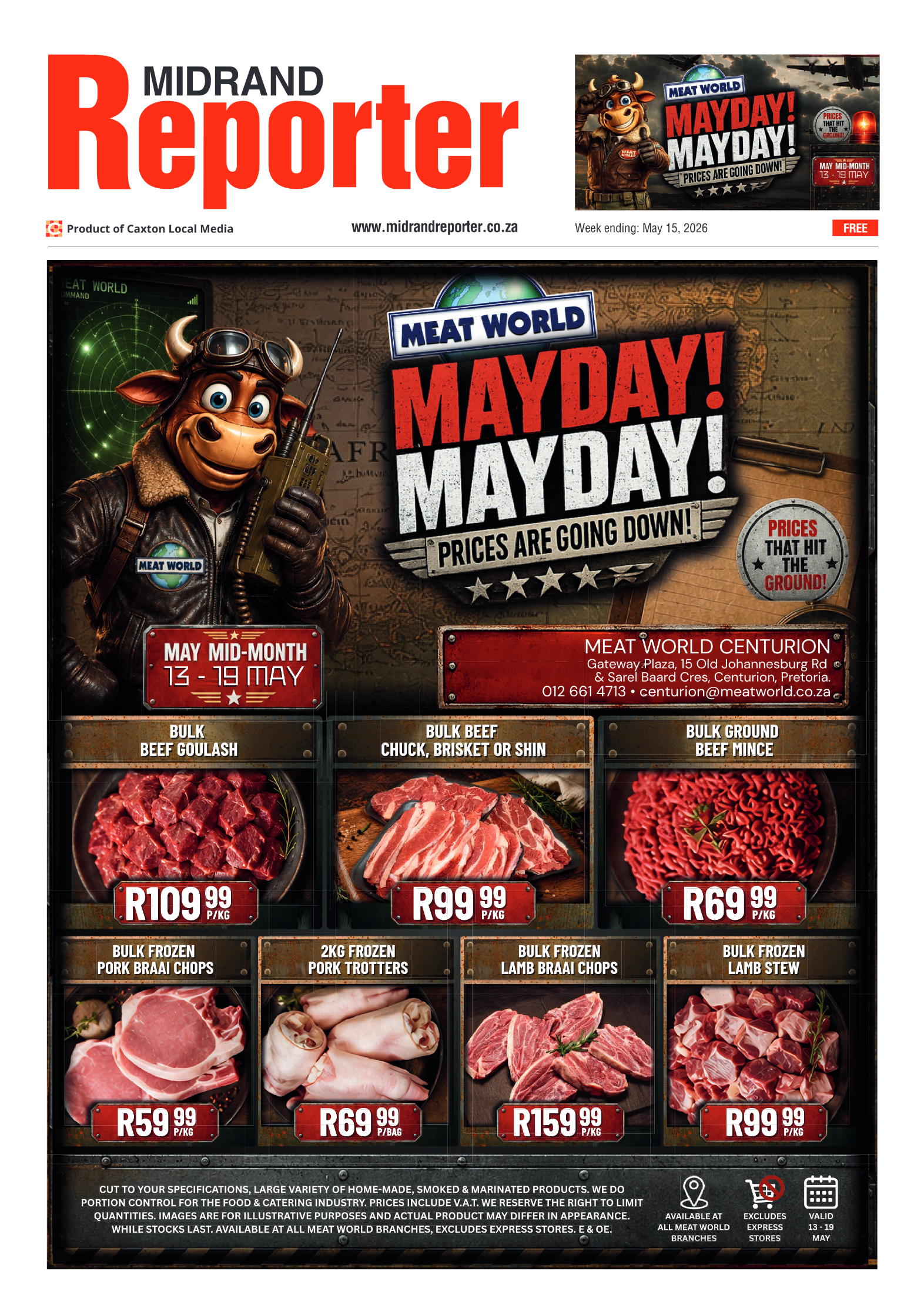 Midrand Reporter 15 May 2026 page 1