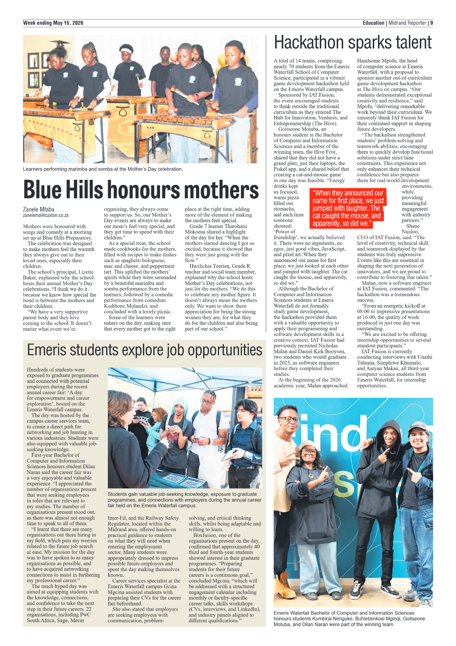 Midrand Reporter 15 May 2026 page 11