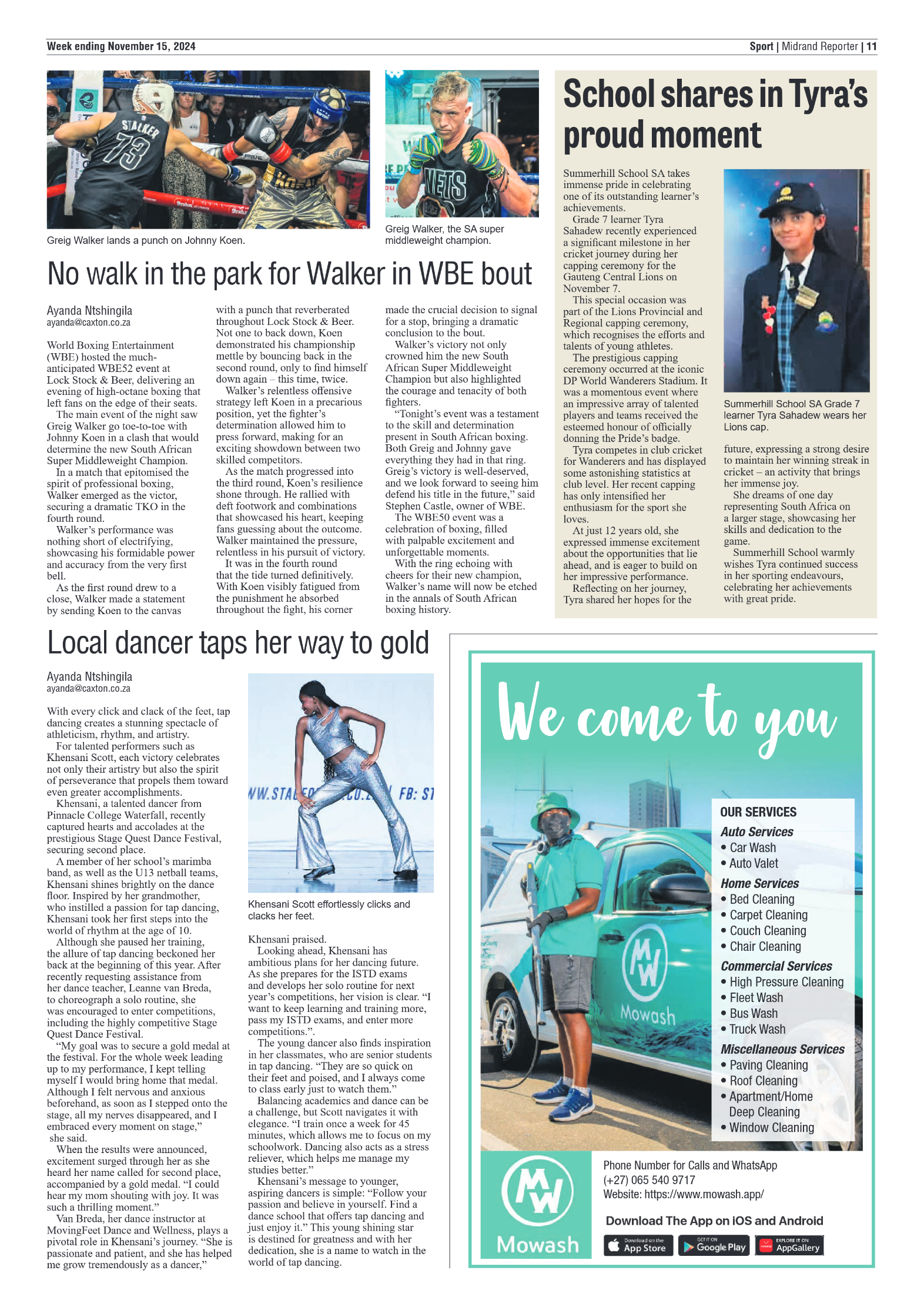 Midrand Reporter 15 November 2024 page 11