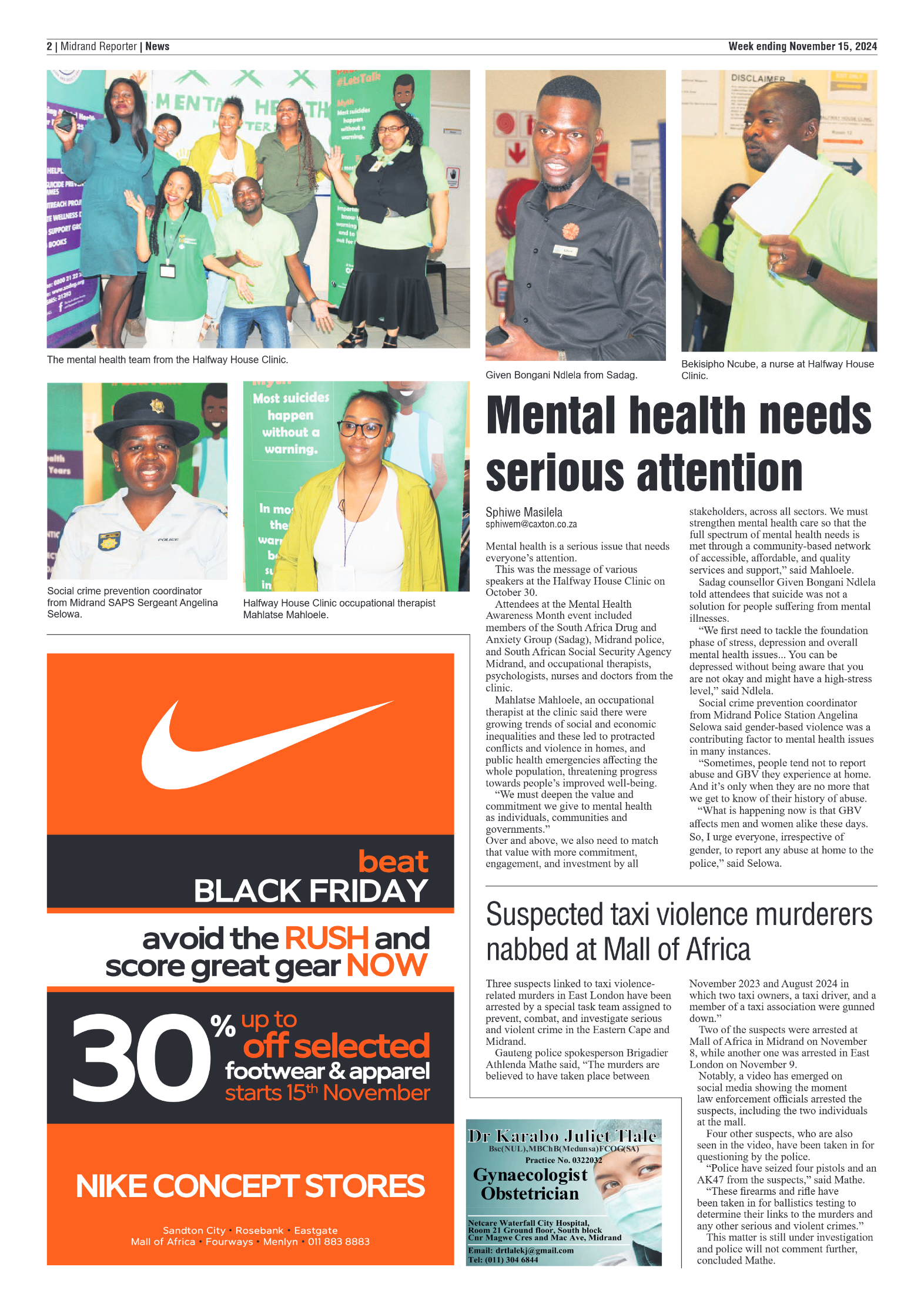 Midrand Reporter 15 November 2024 page 2