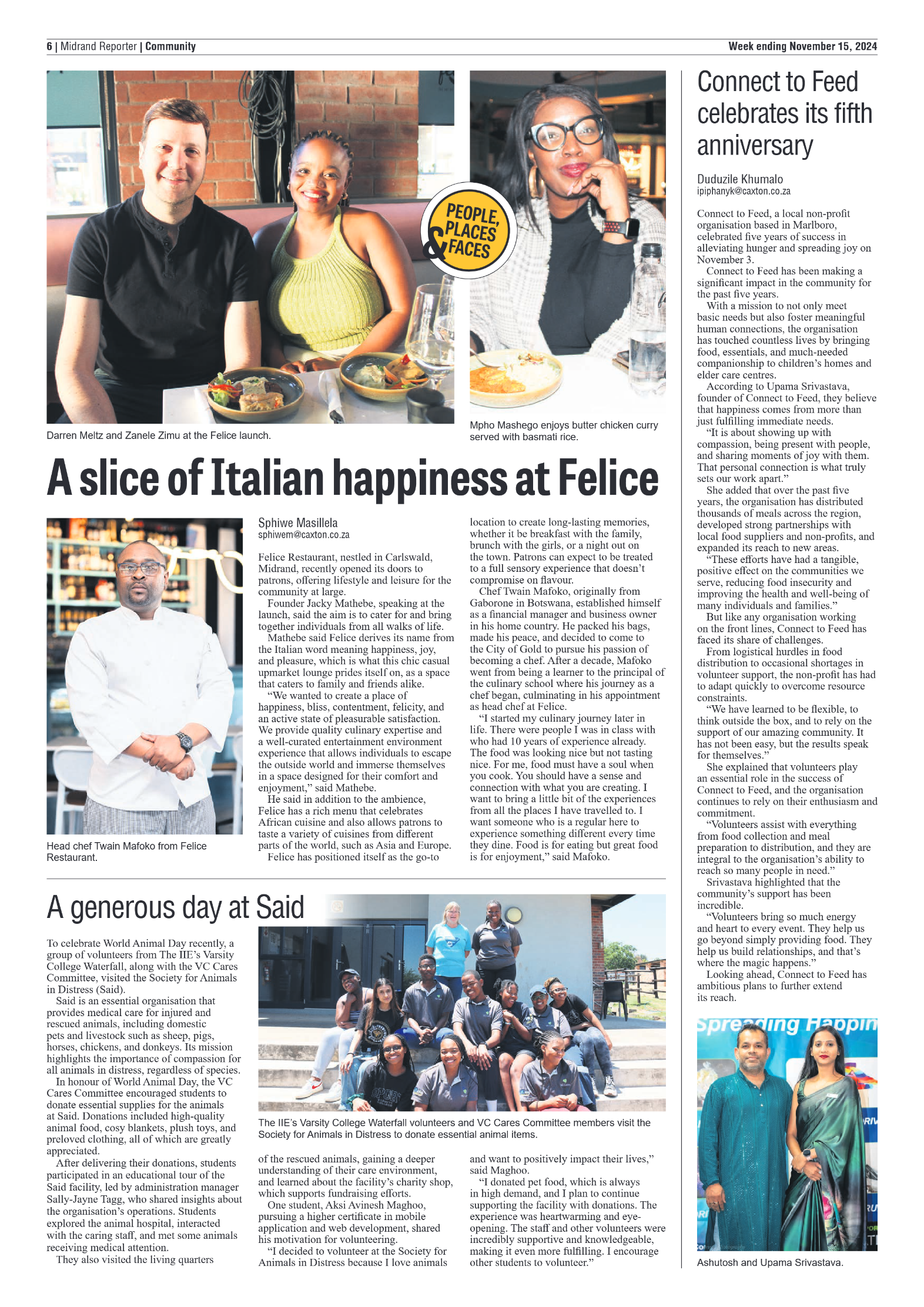 Midrand Reporter 15 November 2024 page 6