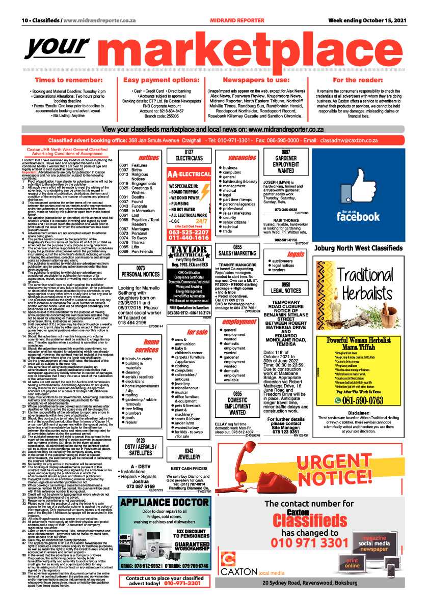 Midrand Reporter 15 October 2021 page 10
