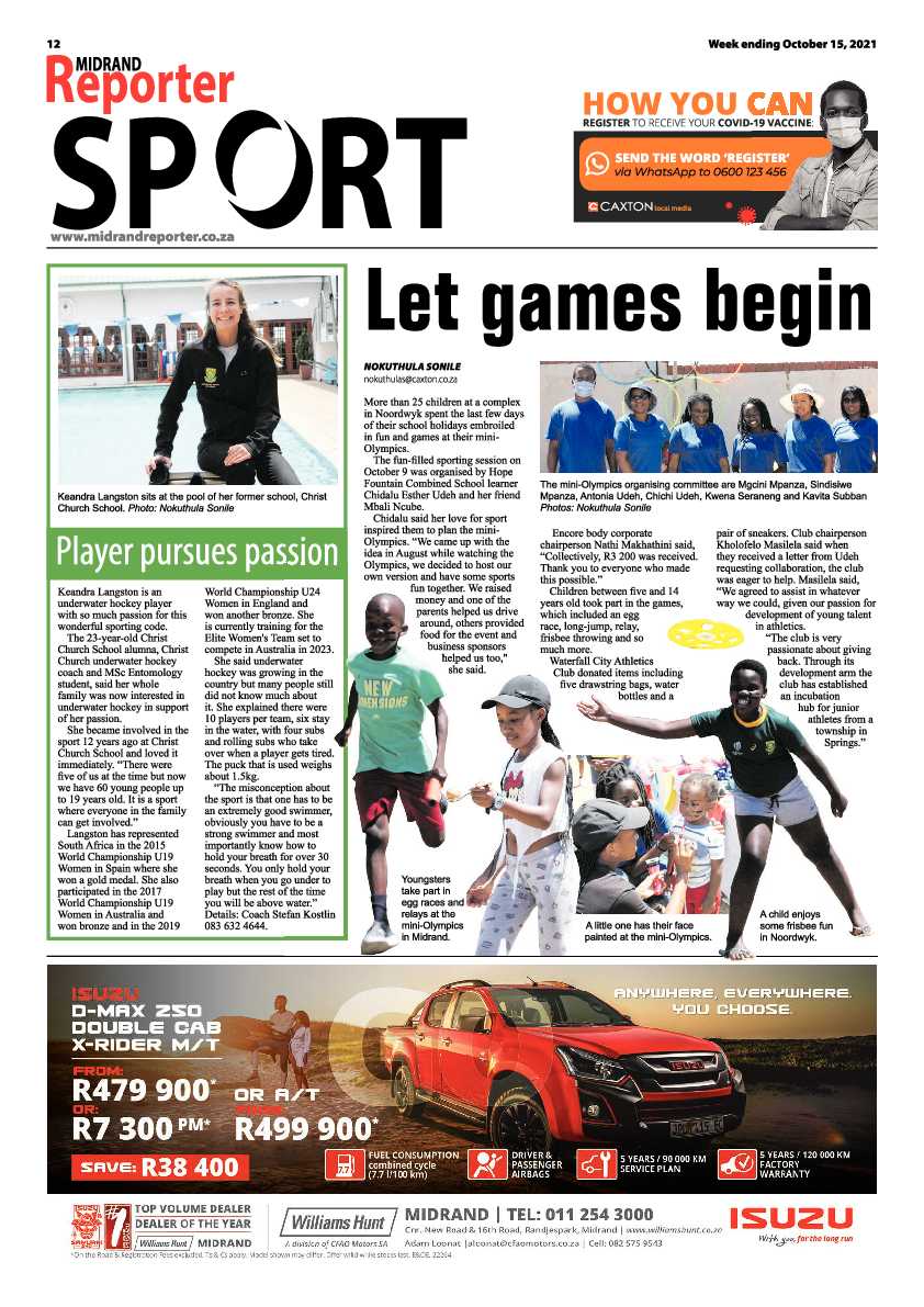 Midrand Reporter 15 October 2021 page 12