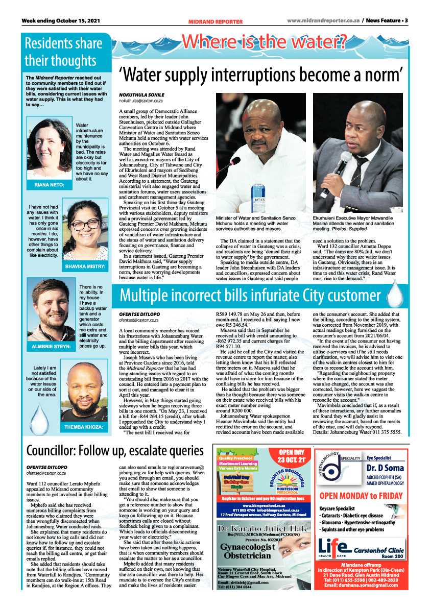 Midrand Reporter 15 October 2021 page 3