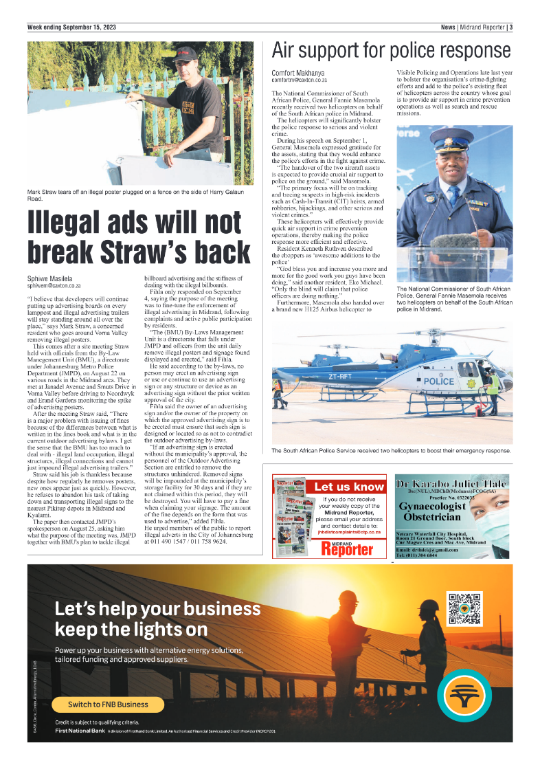 Midrand Reporter 15 September 2023 page 3