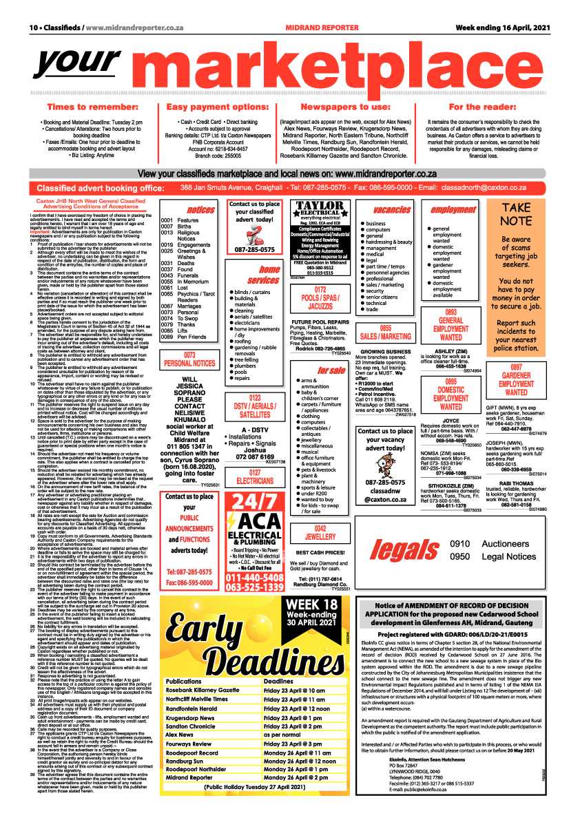 Midrand Reporter 16 April 2021 page 10