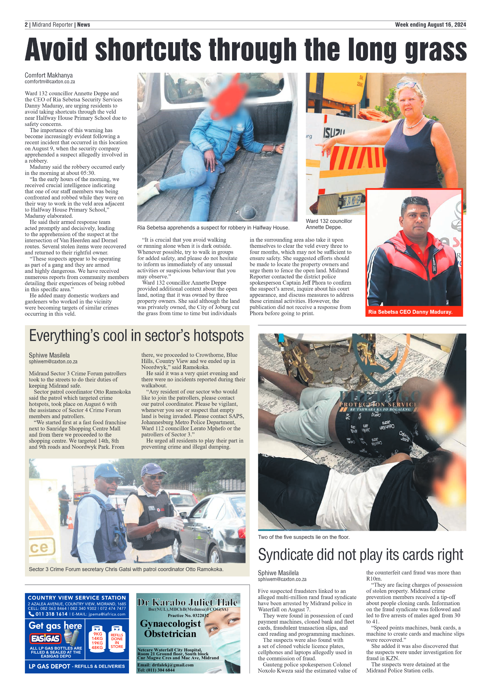 Midrand Reporter 16 August 2024 page 2
