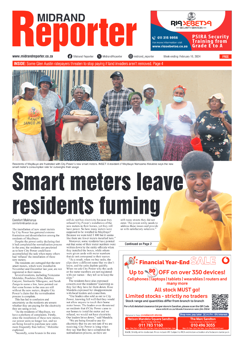 Midrand Reporter 16 February 2024 page 1