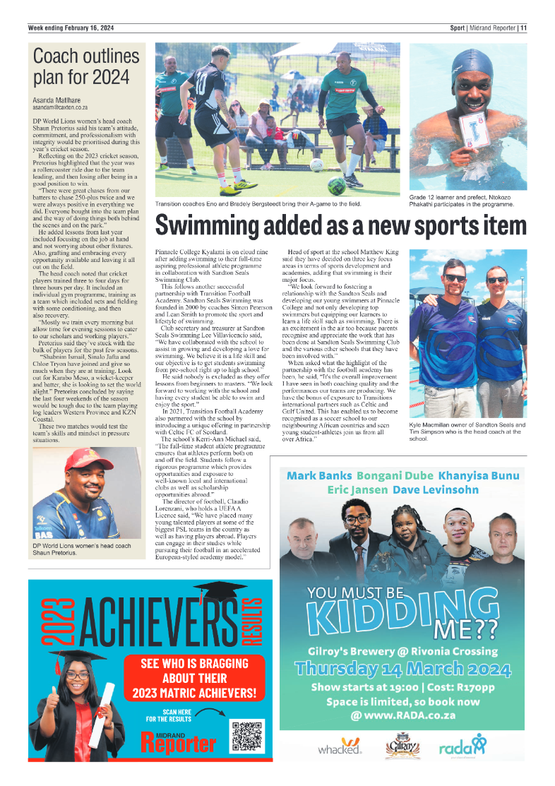 Midrand Reporter 16 February 2024 page 11