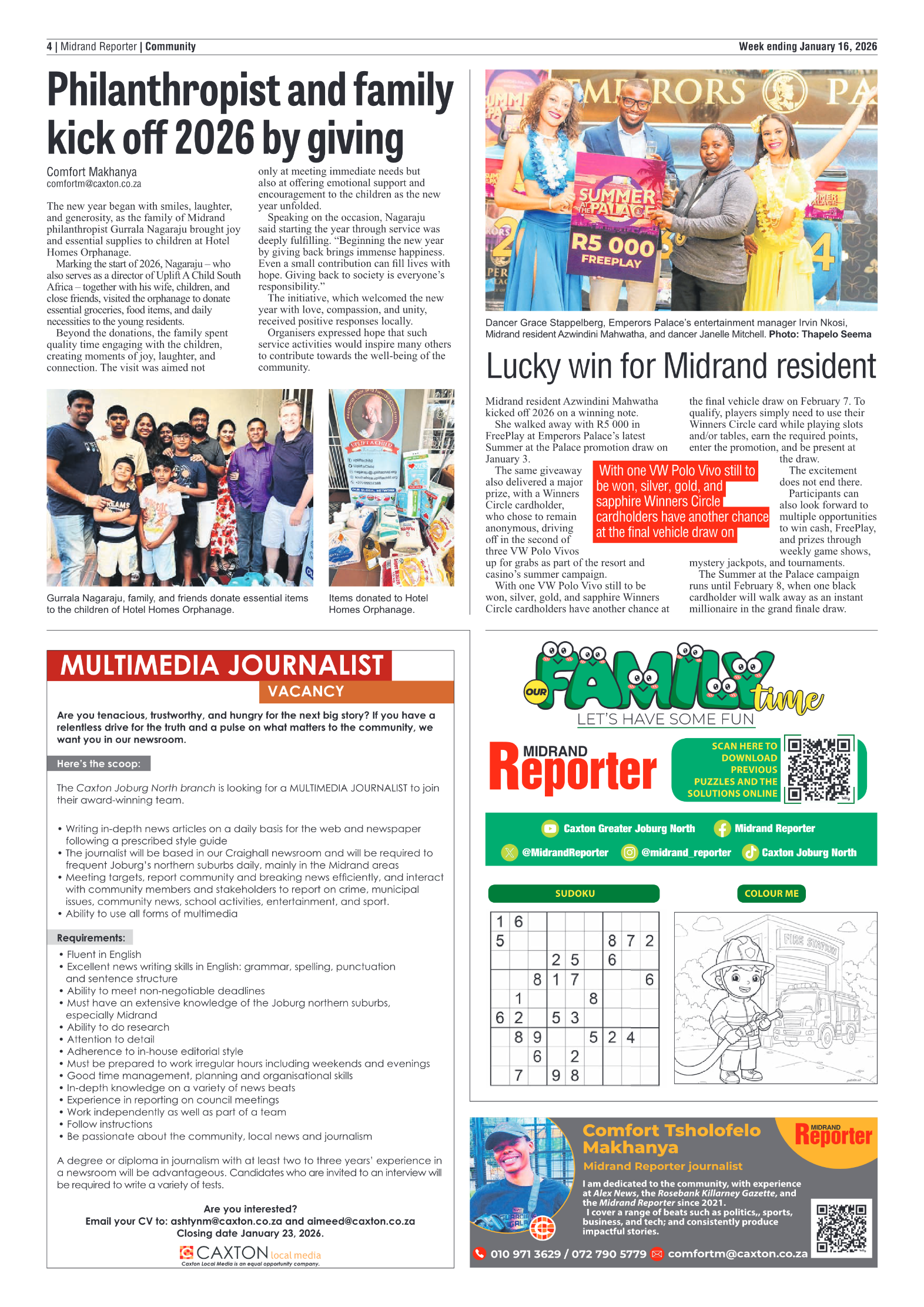 Midrand Reporter 16 January 2026 page 6
