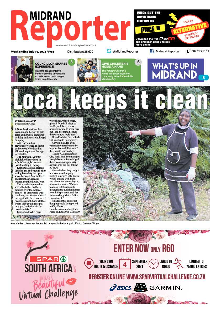 Midrand Reporter 16 July 2021 page 1