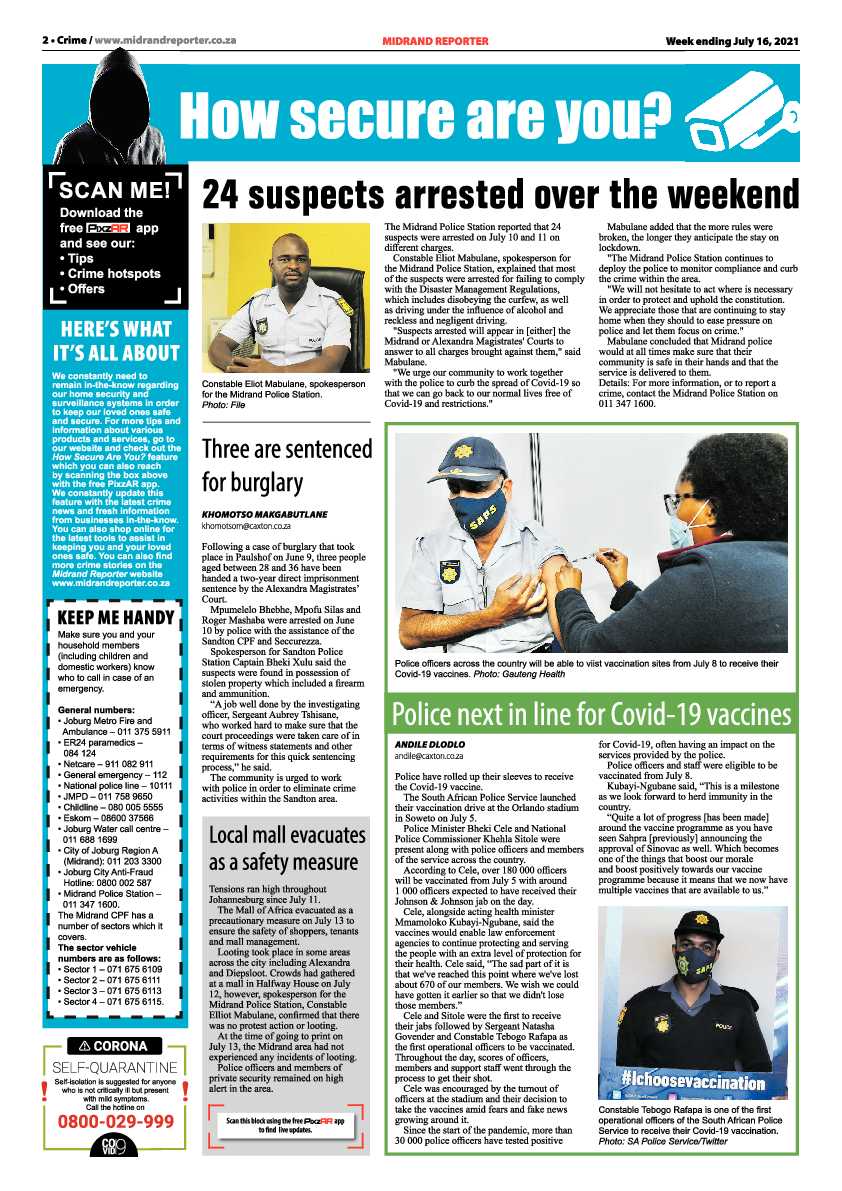Midrand Reporter 16 July 2021 page 2