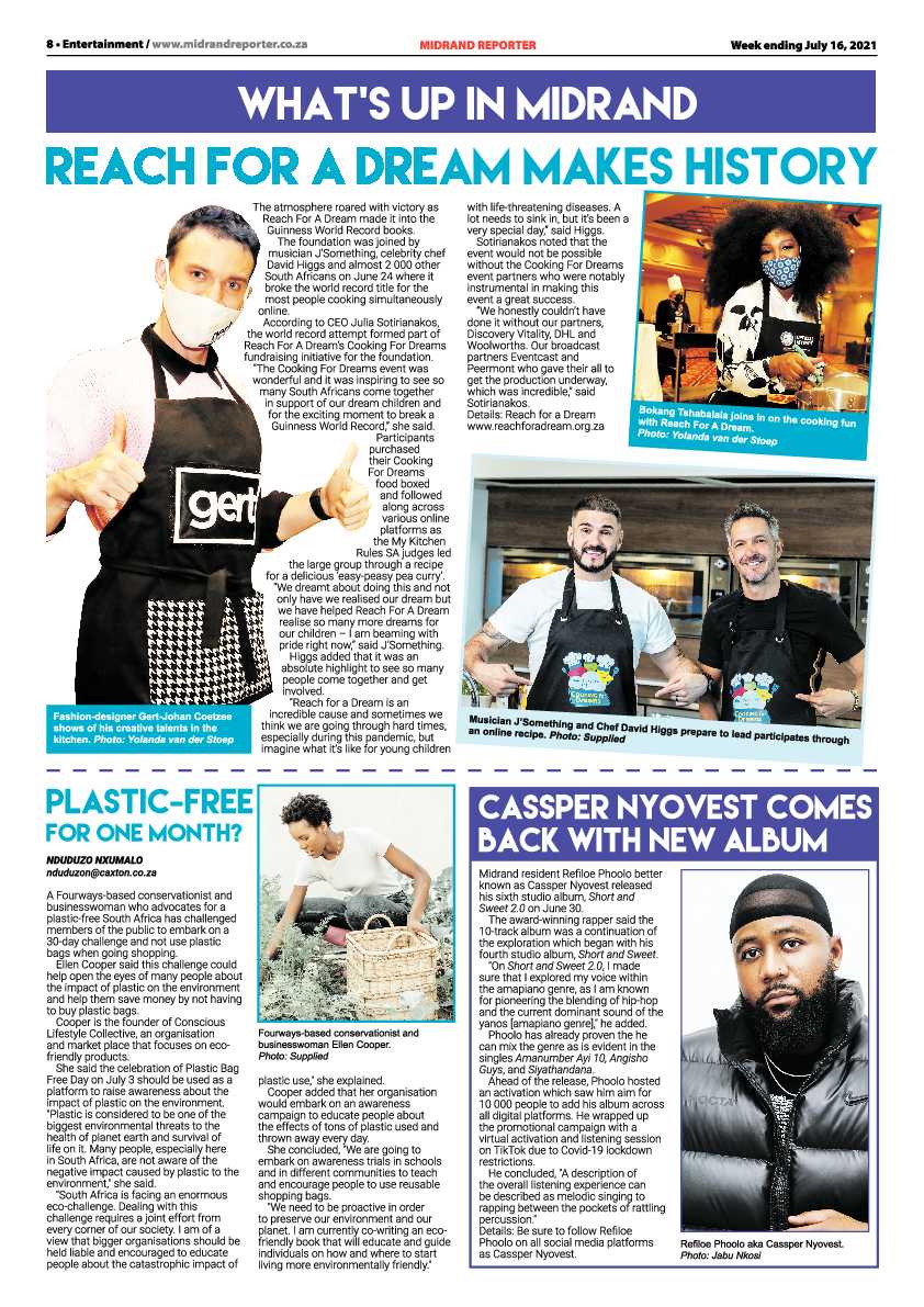 Midrand Reporter 16 July 2021 page 8