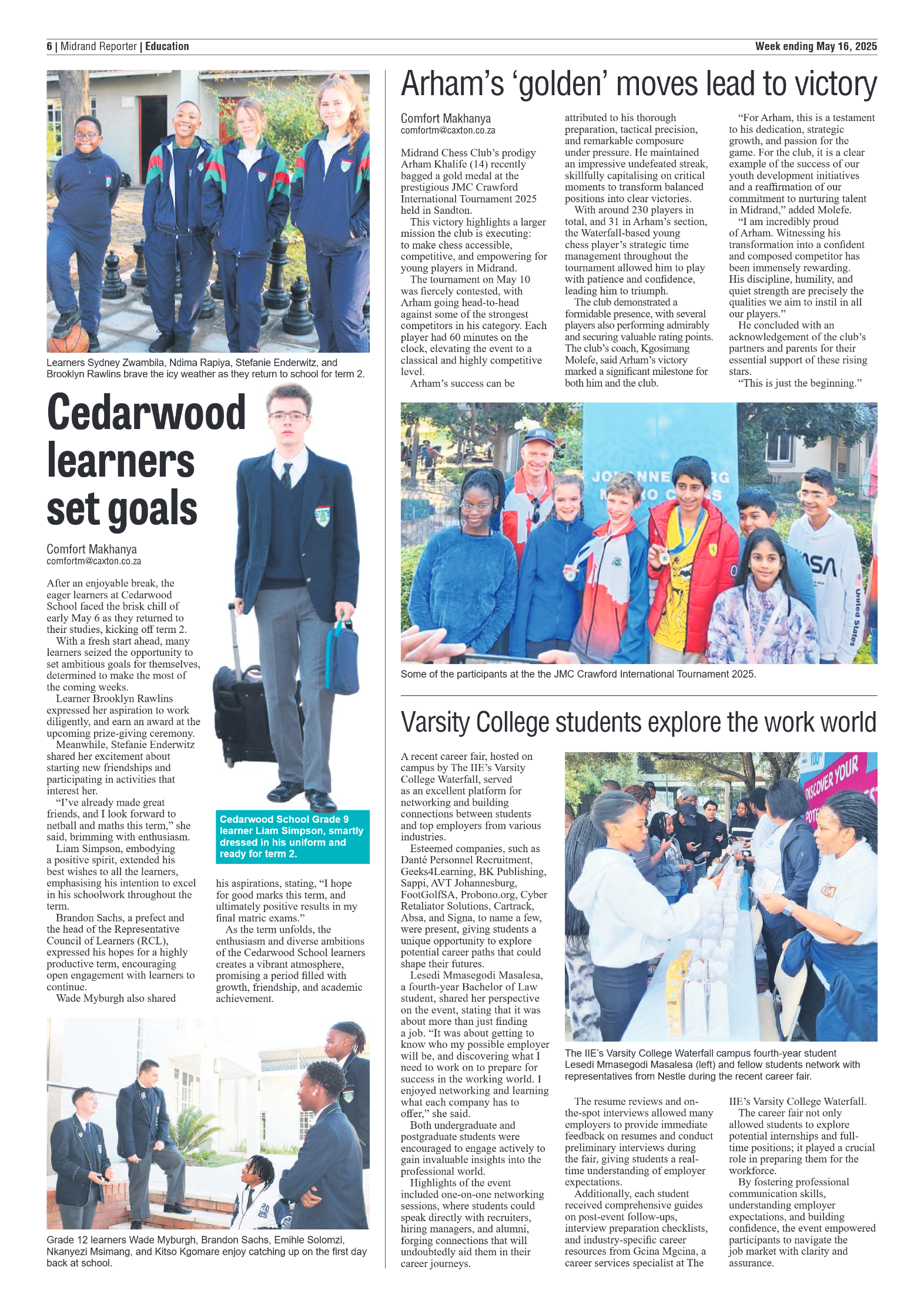 Midrand Reporter 16 May 2025 page 8