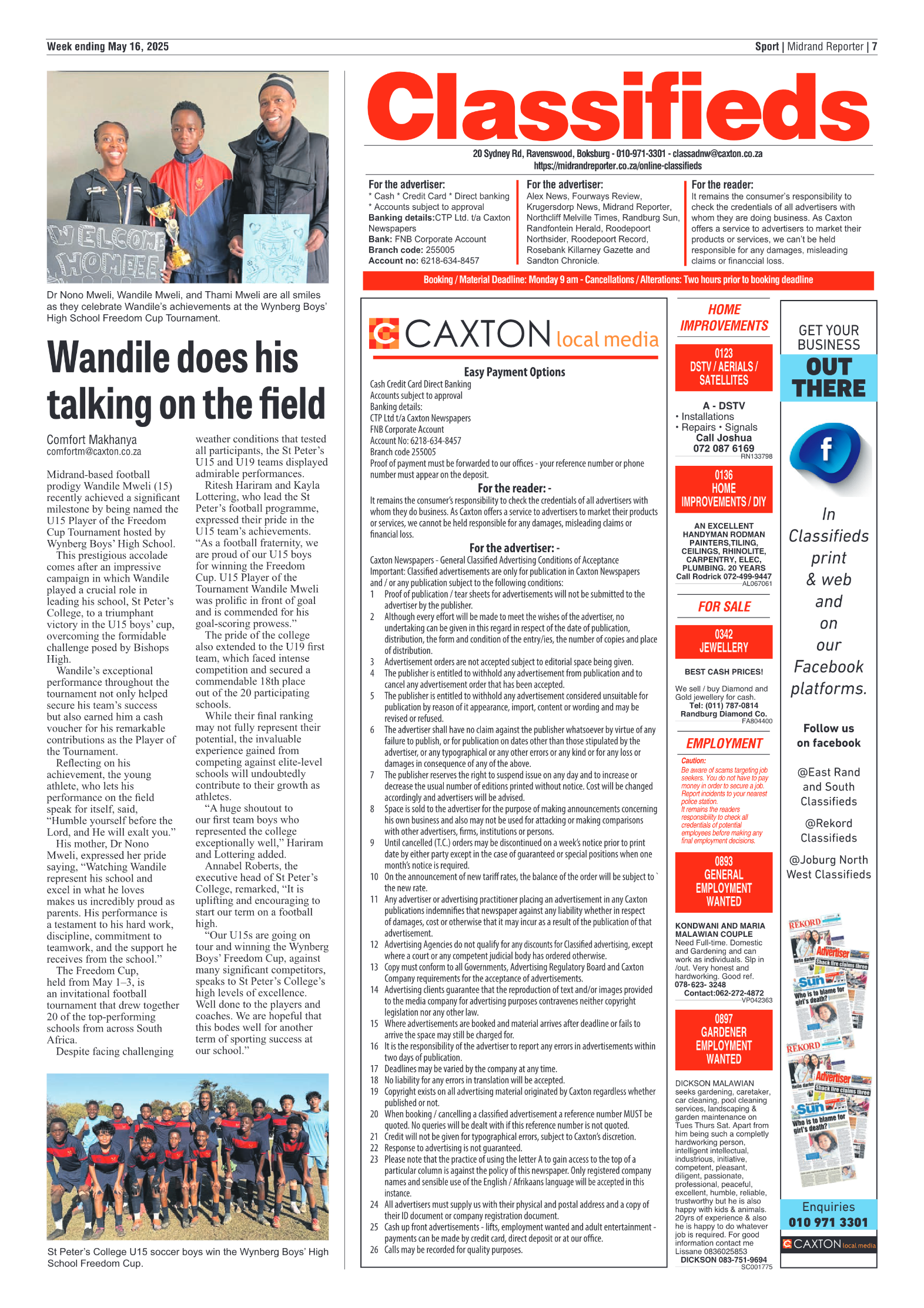 Midrand Reporter 16 May 2025 page 9