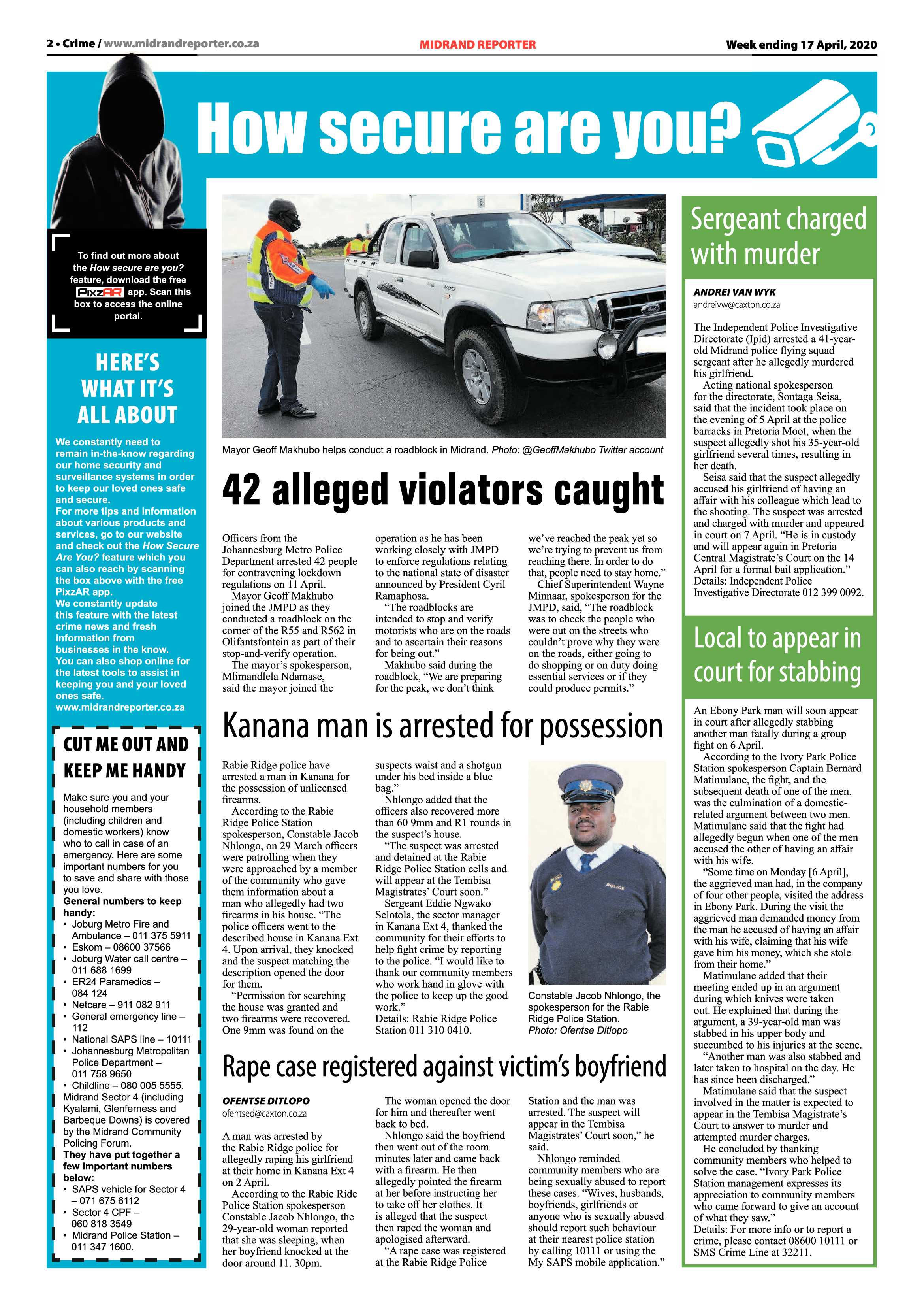 Midrand Reporter 17 April 2020 page 2