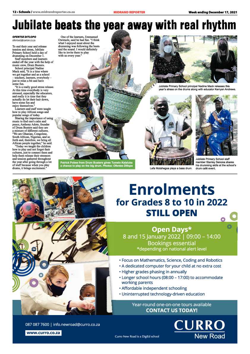 Midrand Reporter 17 December 2021 page 12